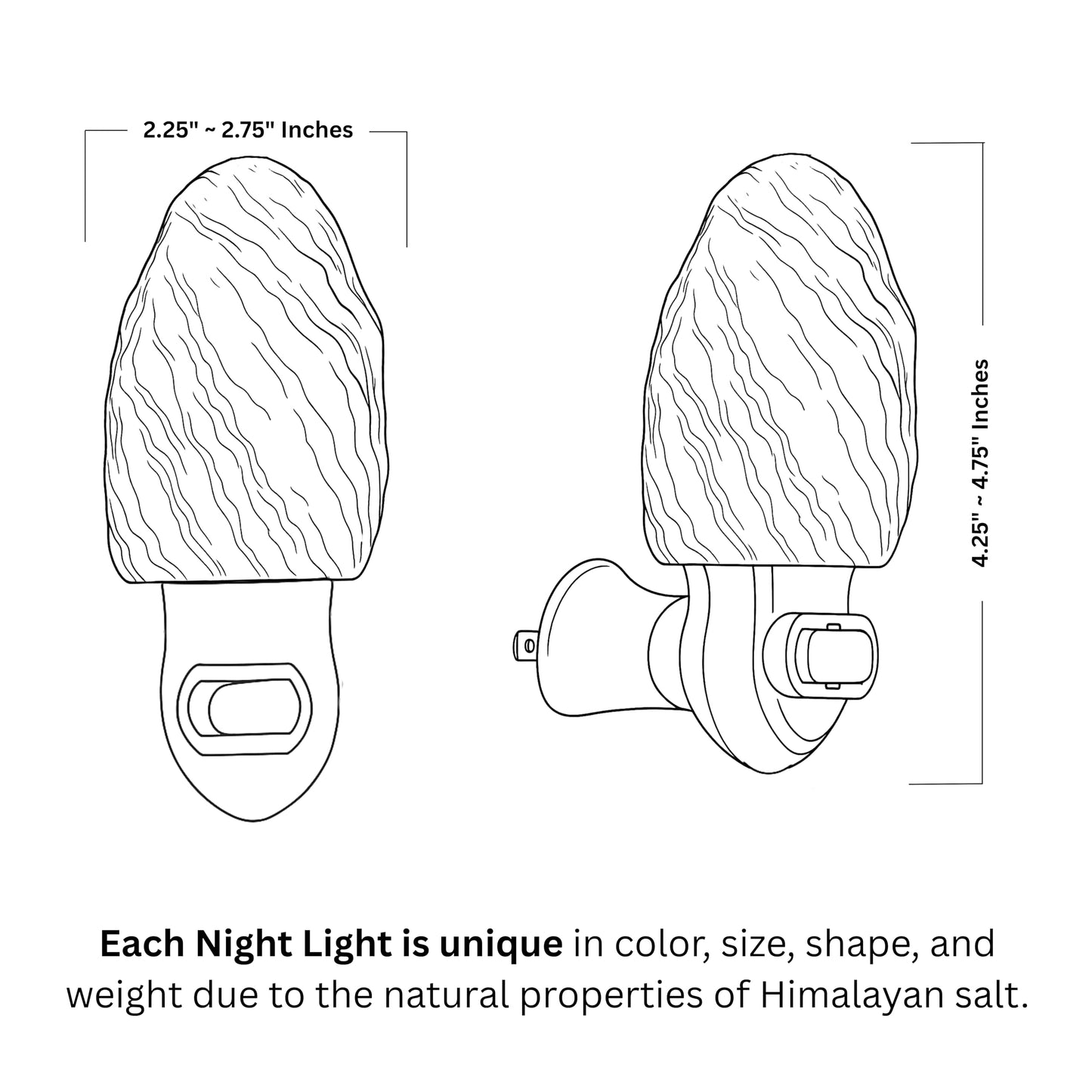 Spantik Pink Himalayan Salt Lamps - Hand Carved, Natural Night Lights for Bedrooms and Home Decor