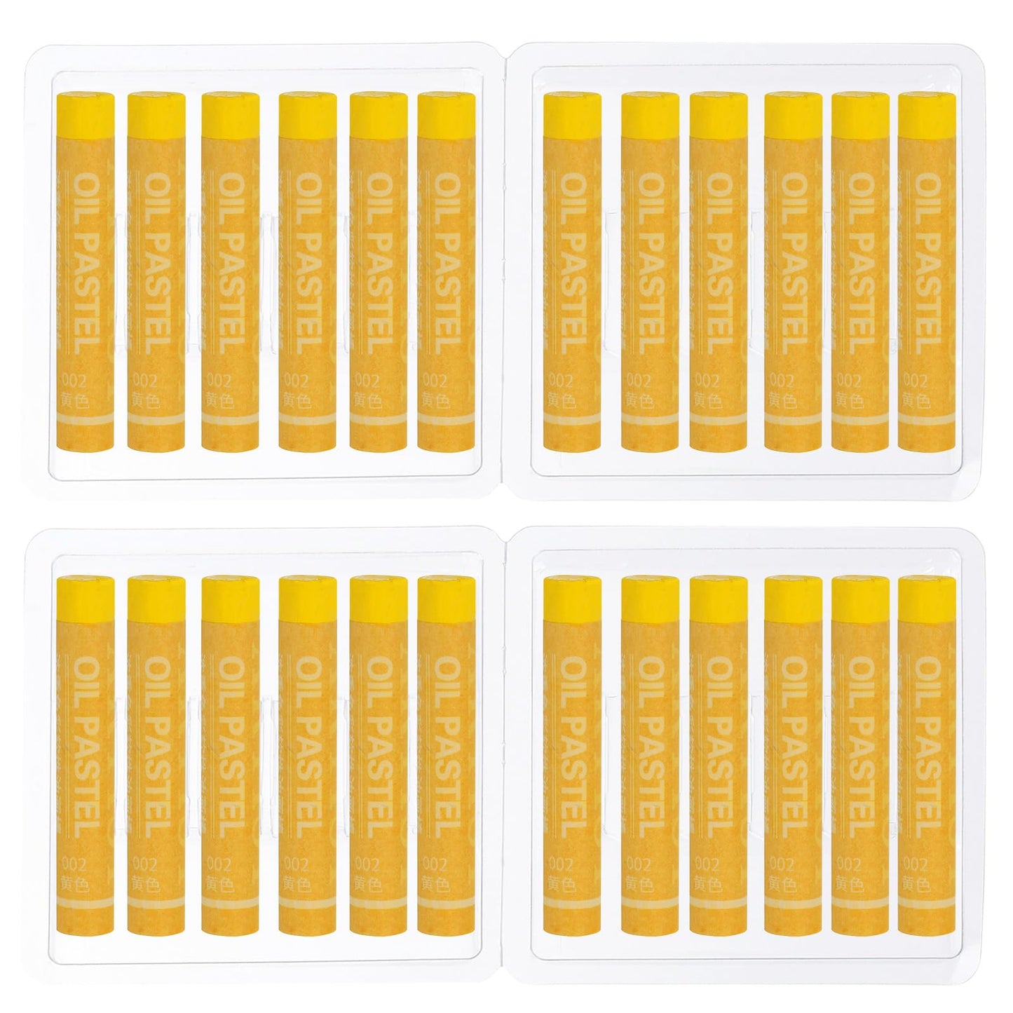 PATIKIL Yellow Oil Pastels, 24Pcs Soft Oil Crayons Creamy Pastels Stick Art Supplies for Art Painting Drawing Blending Graffiti for Artists Beginners