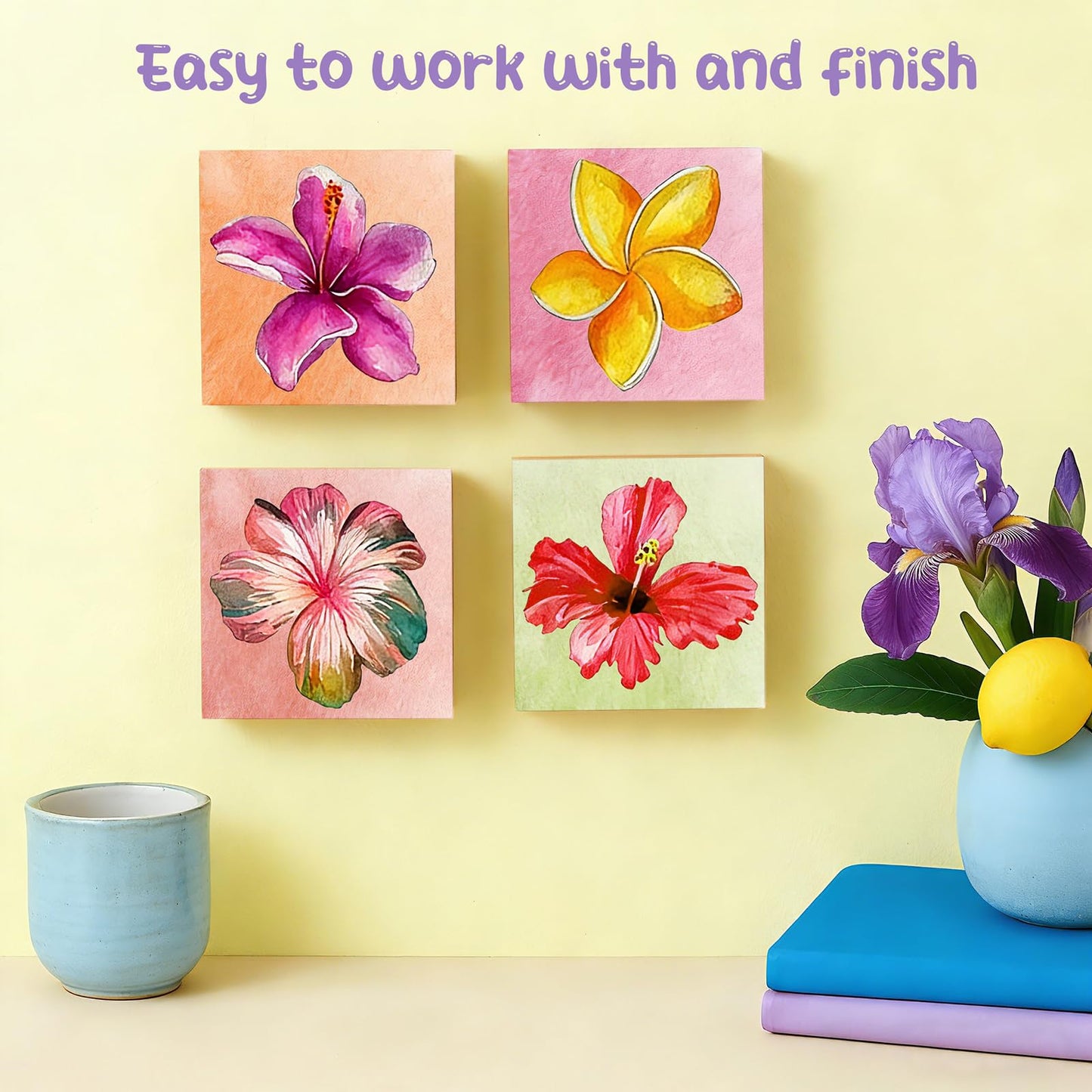 Wooden Blocks for Crafts,1/4″ Thick 5″ X 5″ Wood Squares for Crafting, Blank Wooden Boards Unfinished Wood Blocks Pieces Planks, Paintings, DIY Plaques & Signs, Woodworking, Architectural Models