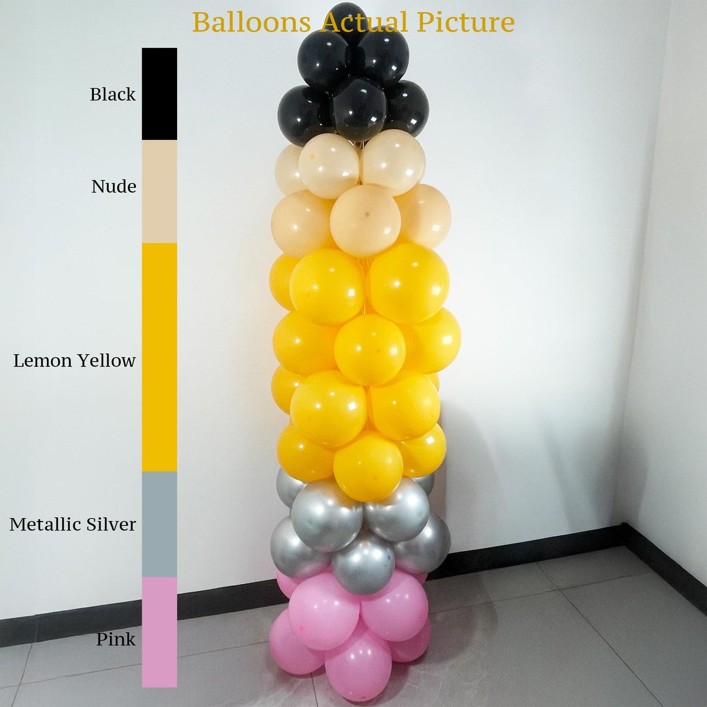 PartyXpress 192PCS Pencil Balloon Arch Garland Kit for Back to School Garland, Welcome Back Party Supplies Decor, First Day of Kindergarten Decorations, Teacher Graduation Party
