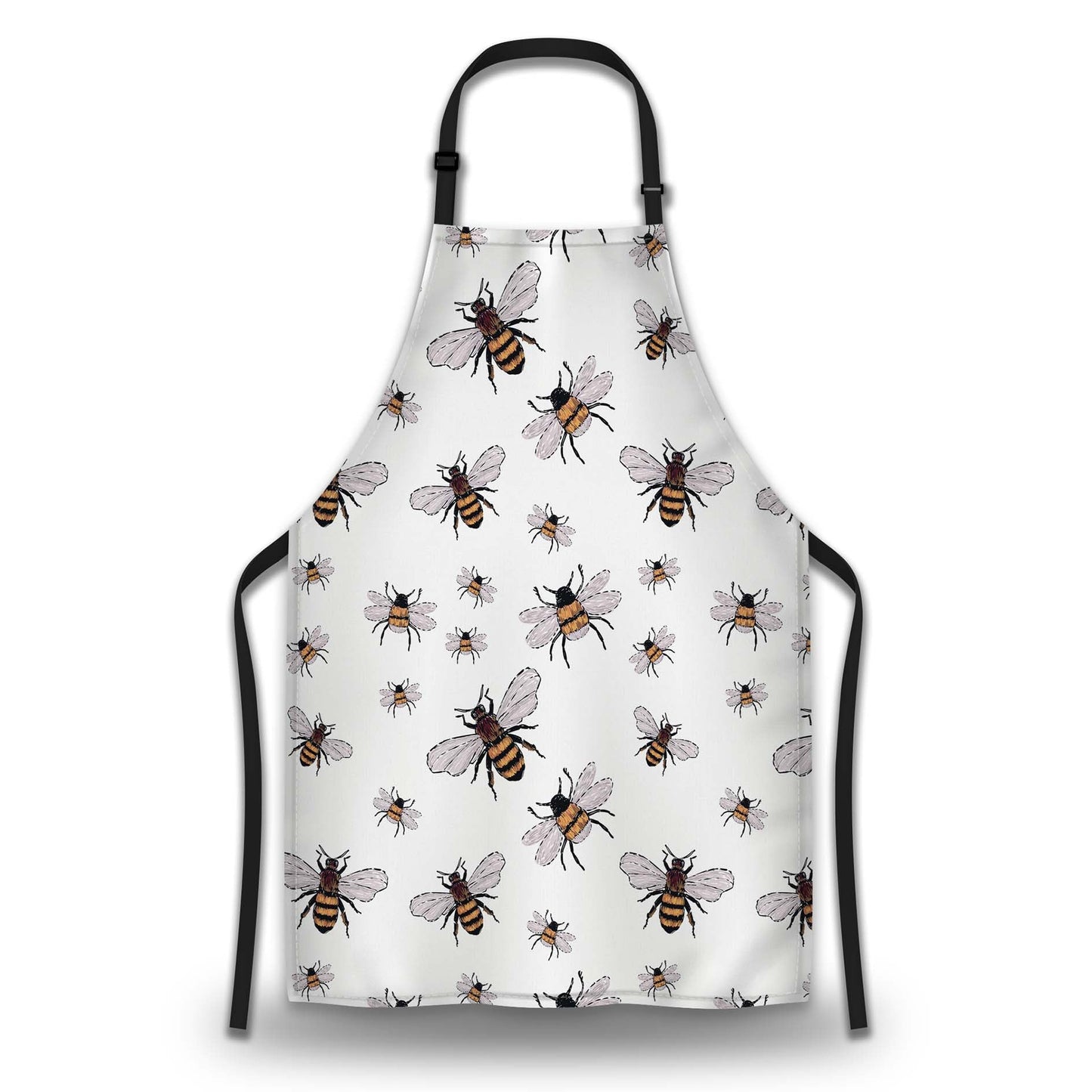 Olikked Funny Aprons for Adults Men Honeybee Big Small Funny Bee Insects Mans Apron for Kitchen Cooking Restaurant BBQ Painting Crafting Gardening 27” (W) x 31” (H), Waterproof Aprons