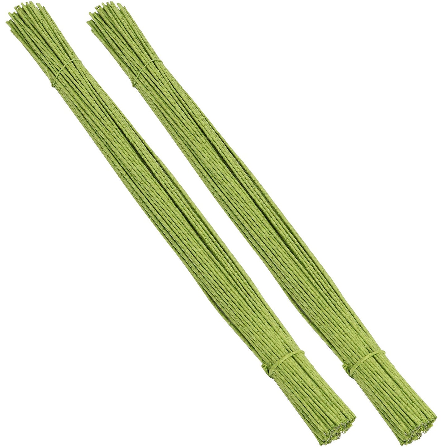 KEILEOHO 200 PCS Floral Stem Wire 14 Gauge 15.75 Inches Length, Green Floral Wire, Floral Paper Wrapped Wires for Flower Making, DIY Floral Arrangements and Decorations