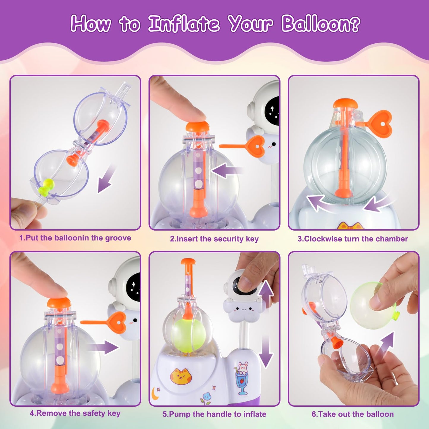 Zyllver 320pcs DIY Magic Balloon Craft Kit, Sticky Balloons Maker Toy Craft Kits for Kids, DIY Balloon Animal Kit Creative Activity, Birthday Gifts for Girls Boys Ages 3+