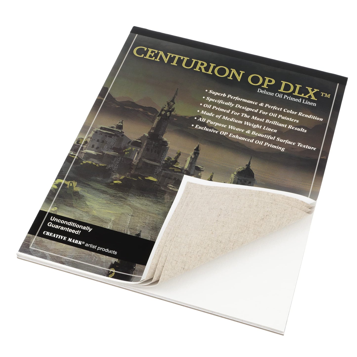 Centurion Deluxe Oil Primed Linen Pad 9"x12" 10 Sheets Per Pad –11 oz. No Bleed Pages, Lightweight, Easy to Travel Canvas Pad for Plein Air Painting
