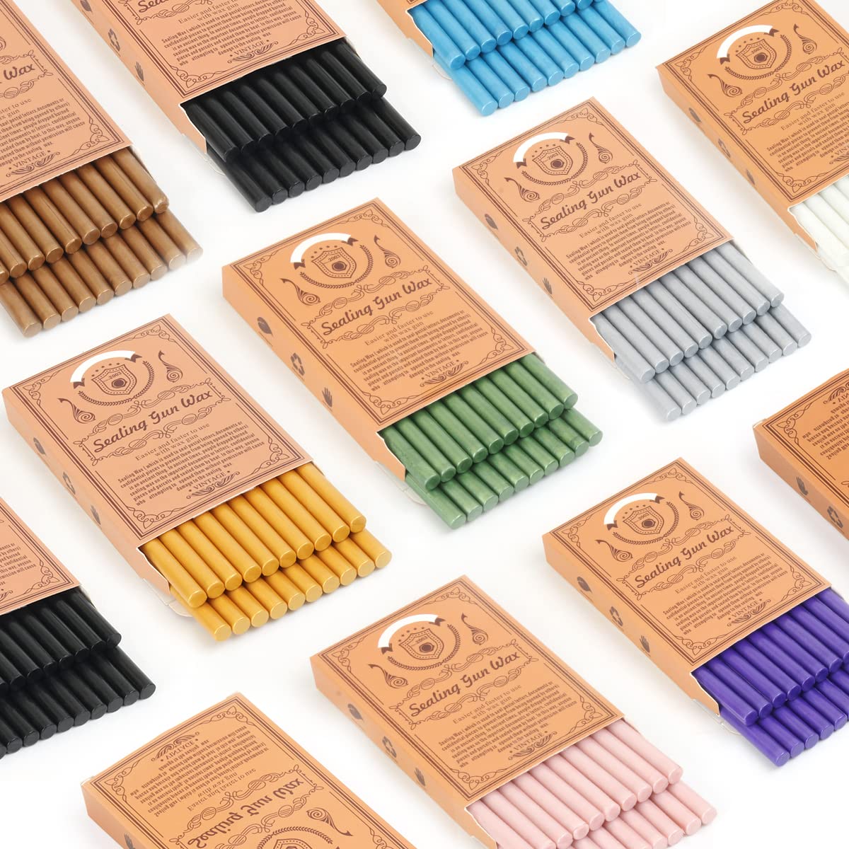 Wax Seal Kits, Wasole 20Pcs Silver Sealing Wax Sticks with 1 Pieces Glue Gun Set for Wax Seal Stamp, Great for Wedding Invitations, Birthday Cards, Envelopes, Gift Wrapping (Silver)