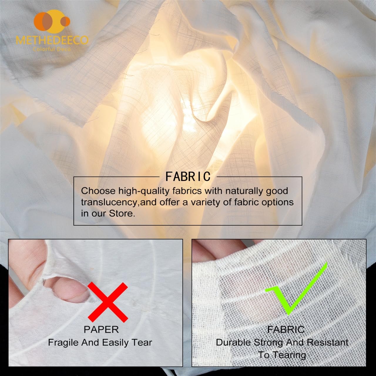 METHEDEECO 2PCS Hot Air Balloon Lamp Shades, 14" x 21.5" Handmade Faux Linen Decorative Shade for Nursery Hanging Ceiling Decor for Baby Room Kids Room Playroom, White Decorative Pendant Shades Only
