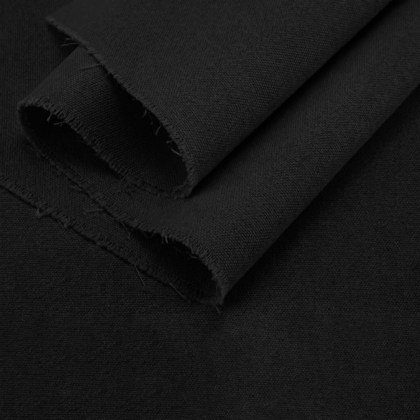 Q&J Fabric Co. 5 Yards Black Canvas Fabric by the Yard 8oz 400D Cotton Blend Canvas Material 59 Inch Wide for Sewing DIY Crafts Home Decor Tote Bags