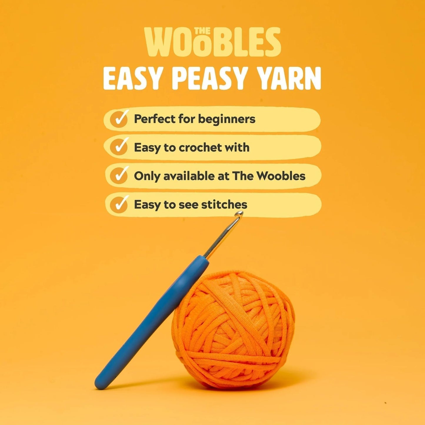 The Woobles Hello Kitty Crochet Kit - Beginners Wooble Crochet Animal Kit Crafts with Easy Peasy Yarn as seen on Shark Tank - with Step-by-Step Video Tutorials (LittleTwinStars - Lala)