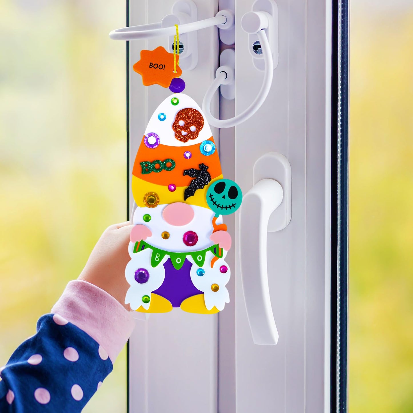 Winlyn 24 Sets Halloween Crafts Fall Crafts Kids DIY Gnome Ornaments Decorations Halloween Craft Kits Gnome Foam Stickers Halloween Arts and Crafts for Kids Home Classroom Art Activities Party Favors