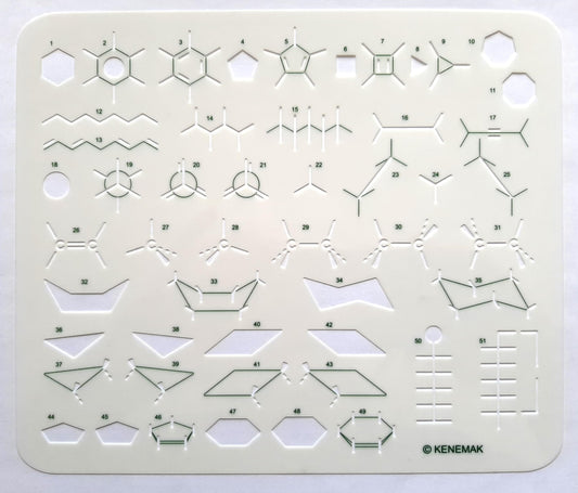 Oganic Chemistry Stencil Drawing MoleculeTemplate