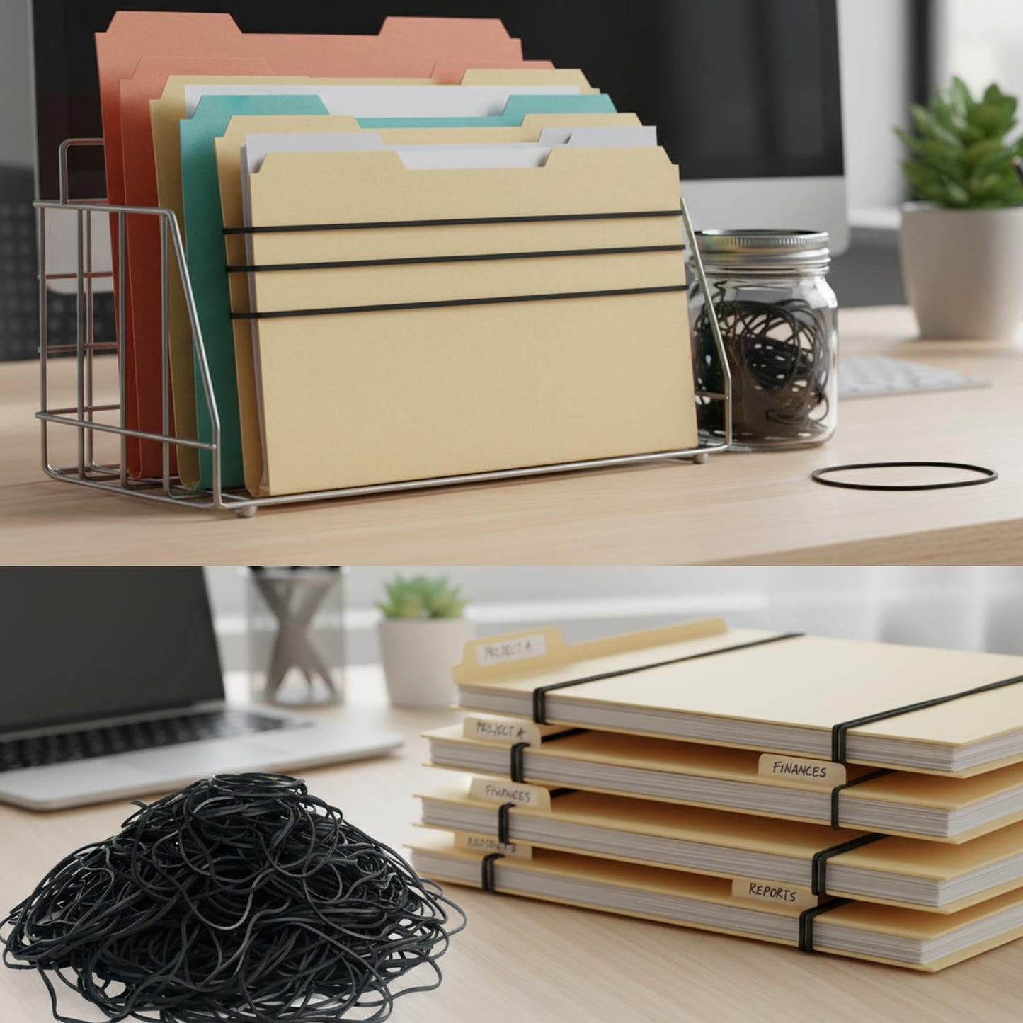 Rubber Bands for Balloon Arches 300pcs Black 4.8inch large heavy duty Stretchy Elastic Bands for Office Supplies Home Party Wedding Birthday Trash Cans File Folders