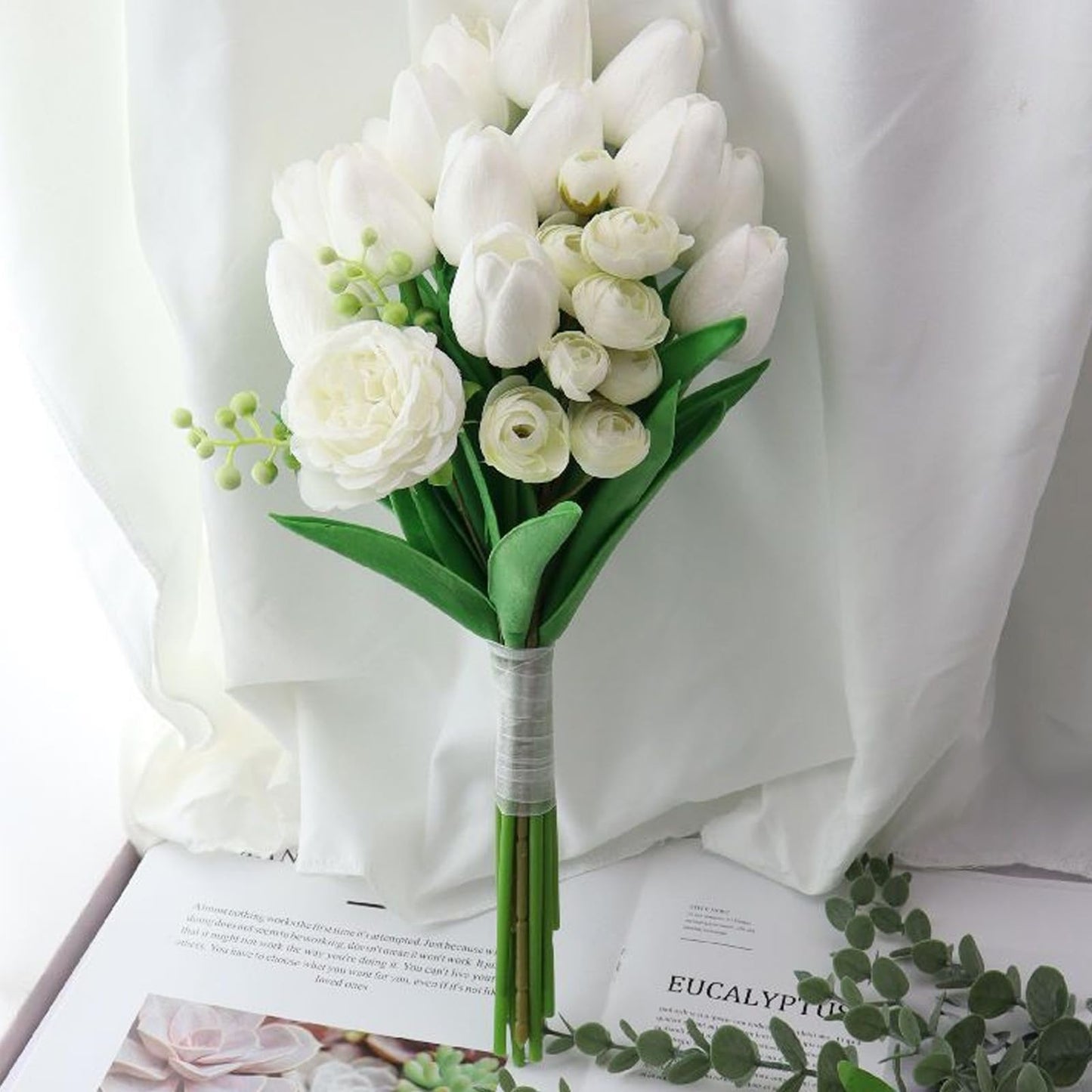 50pcs Floral Stem Covers, 30cm Green Plastic Flower Stem Tubes, Artificial Floral Arrangement Stems for Vase, Faux Bouquet Corsage Making Supplies