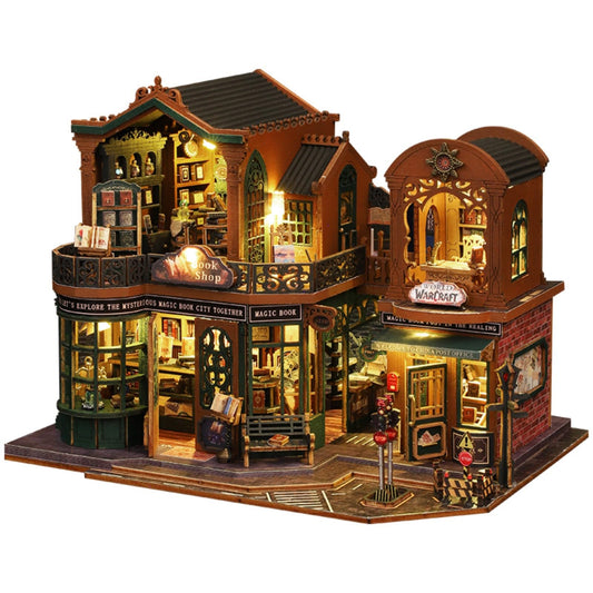 OZJAY Miniature House Kit, Mini House Building Kit with Furniture, DIY Miniature Kit for Adults Teen, Dollhouse Kit for Birthday Christmas, Magic Book House