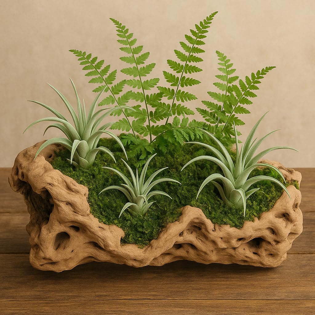 Koyal Wholesale 10" Hollow Grapewood Branch Decor 1Pcs Grapewood Centerpiece Vase Air Plants Sand Blasted Grapevine Wood Untreated Terrarium Wood Driftwood Decor