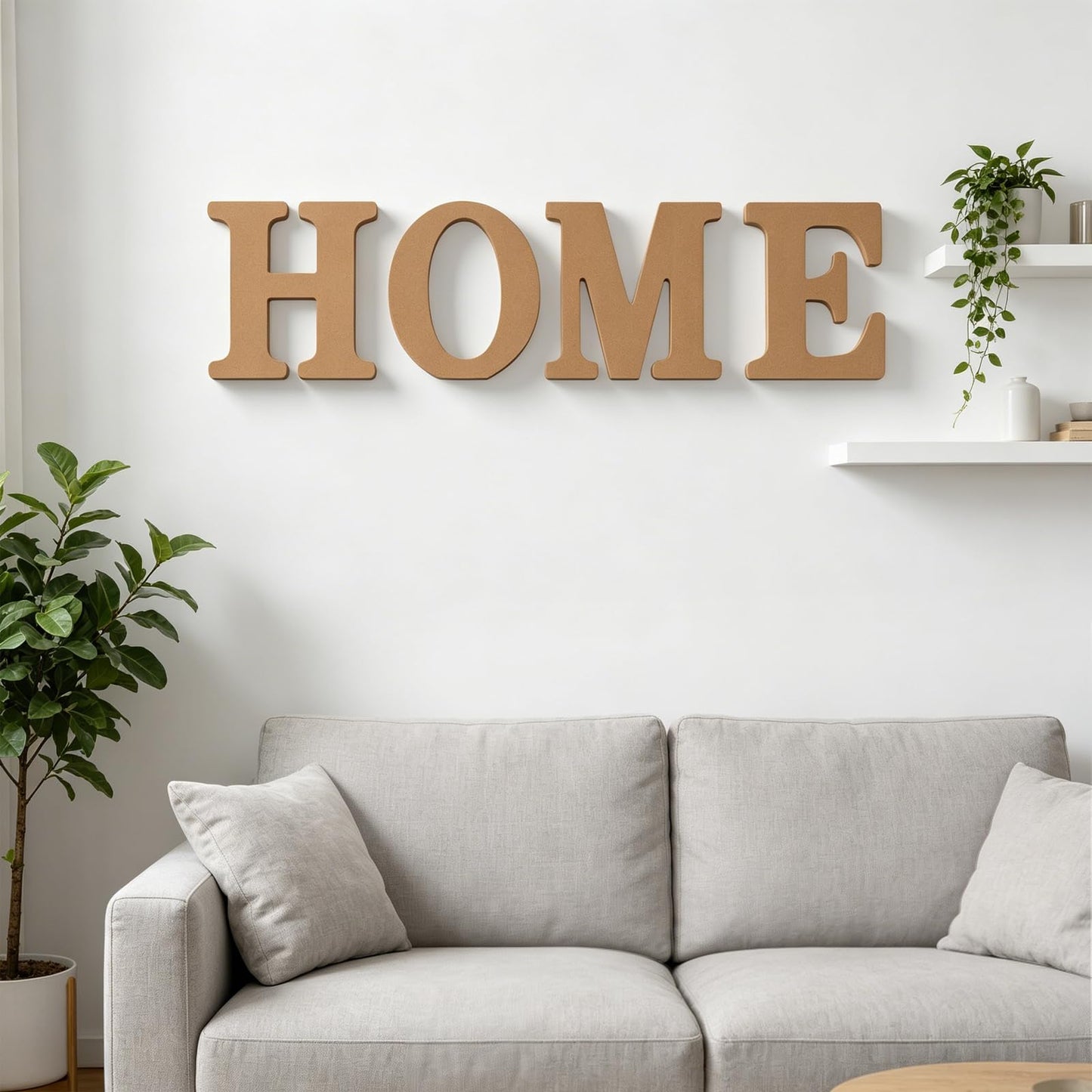 AOCEAN 12 Inch Designable Wood Letters Unfinished Wood Letters for Wall Decor Decorative Standing Letters Slices Sign Board Decoration for Craft Home Party Projects (M)