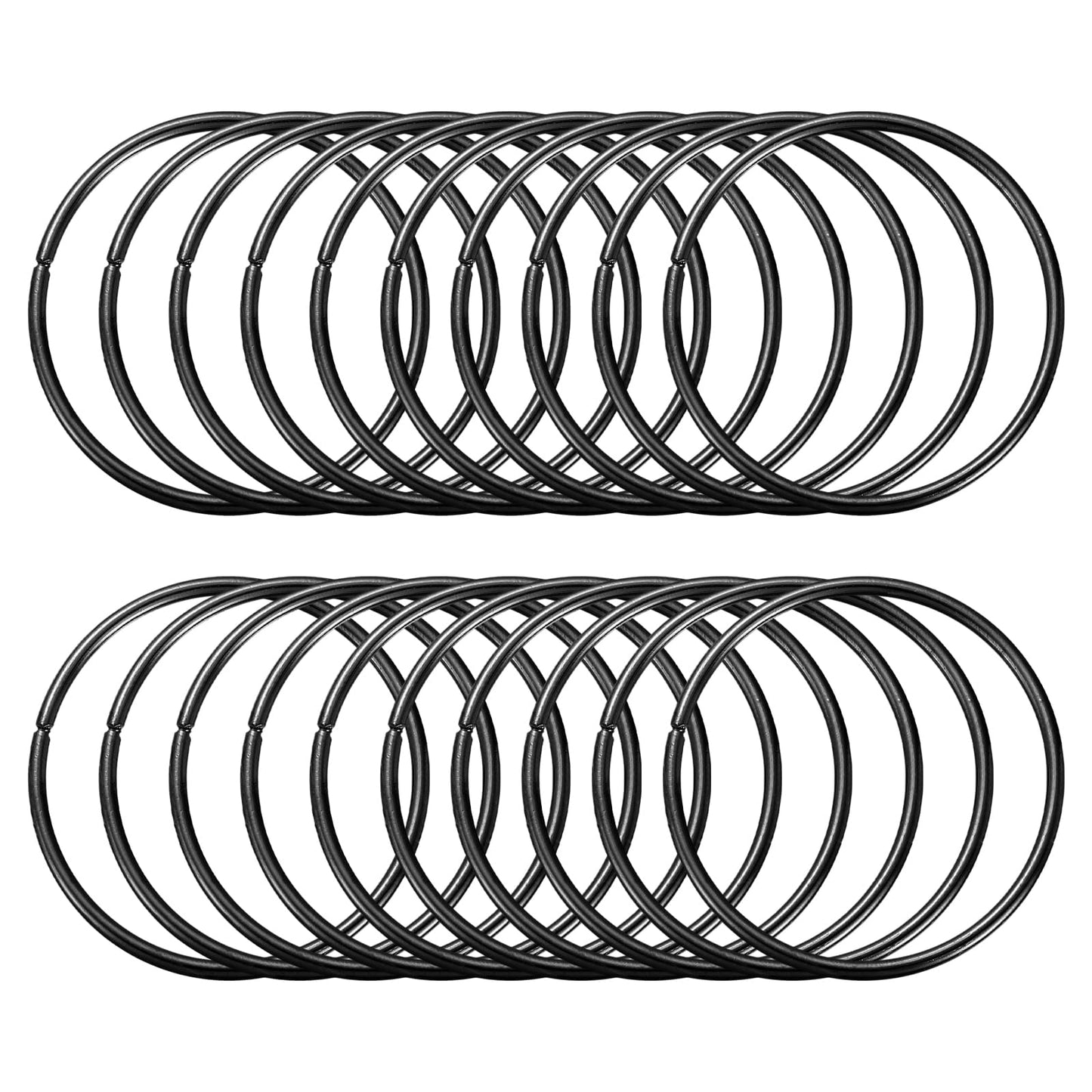 MECCANIXITY 20 Pcs Dream Catcher Rings,Metal Crafts Hoops Floral Hoop 3 Inch Macrame Hoops Rings for DIY Crafts Wreath Making Supplies Plant Hangers, Black