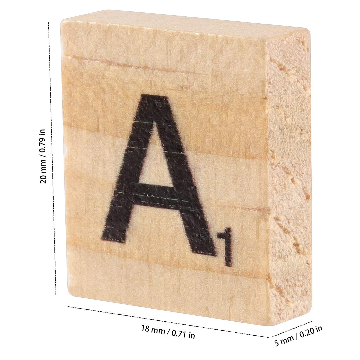 ZEONHAK 1200 PCS Wood Letter Scrabble Tiles, Wooden Scrabble Letters, Letter Tiles for Crafts, DIY Decoration, Spelling, Alphabet Coaster, A-Z Capital Wooden Letters for Crafts