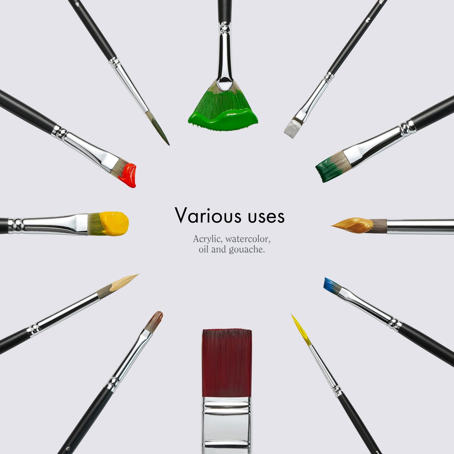 ARTIFY 24 Pieces Paint Brush Set, Expert Series, Enhanced Synthetic Art Supplies with Brush Holder and Palette Knife for Acrylic, Oil, Watercolor and Gouache Painting