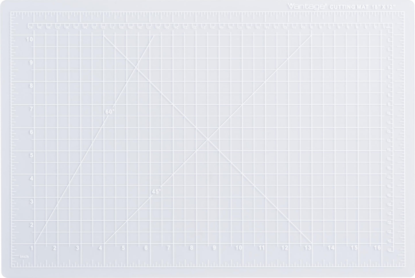 Dahle Vantage 10681 See-Through Premium Self-Healing Cutting Mat, 12"x18", 1/2" Grid, 5 Layers for Max Healing, Perfect for Crafts & Sewing, Clear