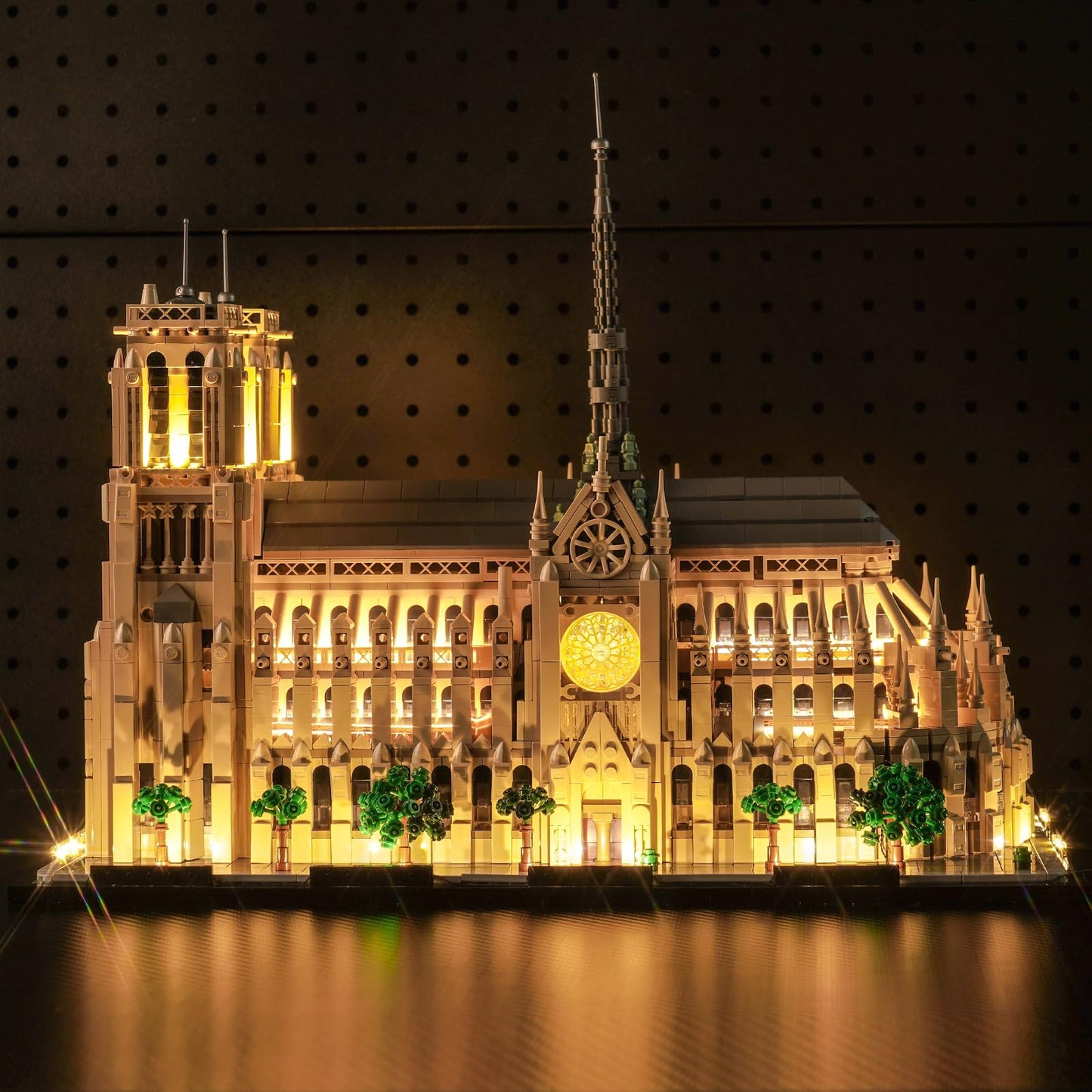 LocoLee Light Kit Compatible with Lego Notre Dame Cathedral Architecture 21061, Creative Lighting Set Accessories Compatible with Lego Paris Notre Dame 21061, No Models Only Light (Standard Version)