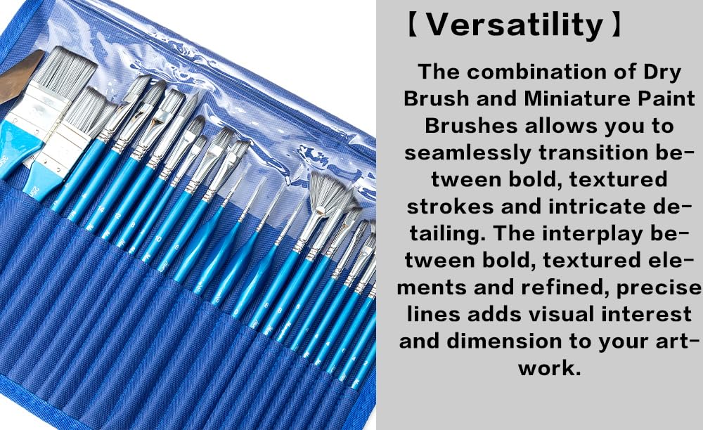Mcenzinen 24 Pcs Paint Brushes, Professional Acrylic Paint Brush Set Artists Complete Range of Sizes with Palette Knife & Canvas Bag for Acrylic, Oil, Watercolor, Gouache