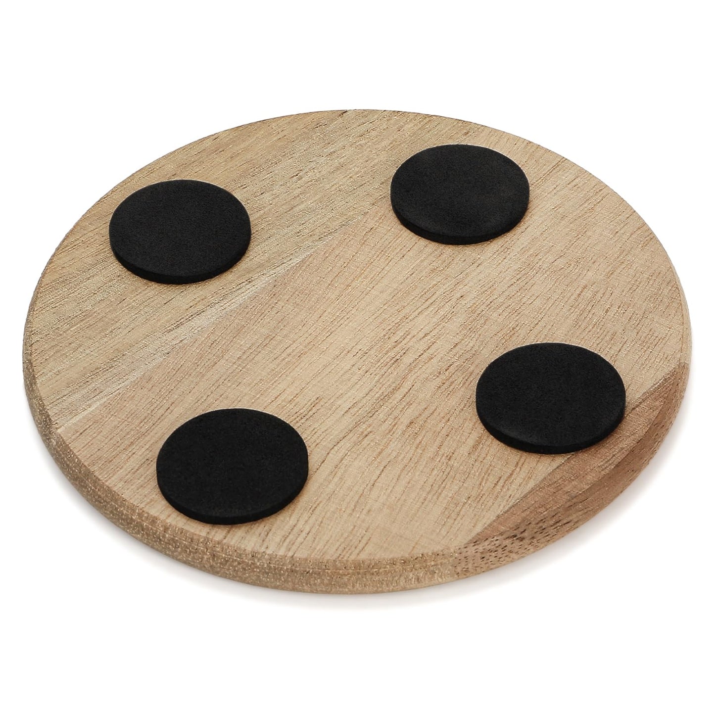 ZEAYEA 36 Pack Acacia Wood Coasters, 3.7 Inch Round Unfinished Wood Cup Coasters for Drink with Non-Slip Dots, Blank Wooden Slices for Crafts, Painting, Writing, Staining, Engraving, Home Decoration