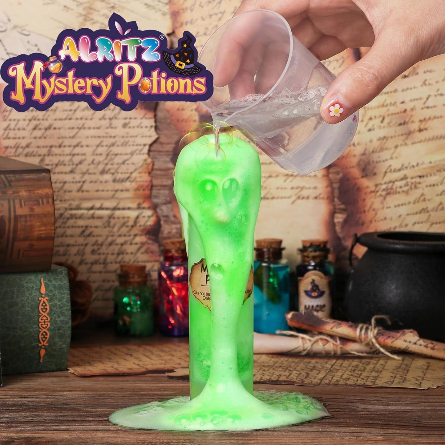 Alritz Mystery Potion Kits for Kids, 20 Magic Mix Witch Potion Bottles, Happy Birthday Party Craft Ornaments Toys Gift for Boys Girls Age 6 7 8 9 10 11+ Indoor Outdoor Party Decor
