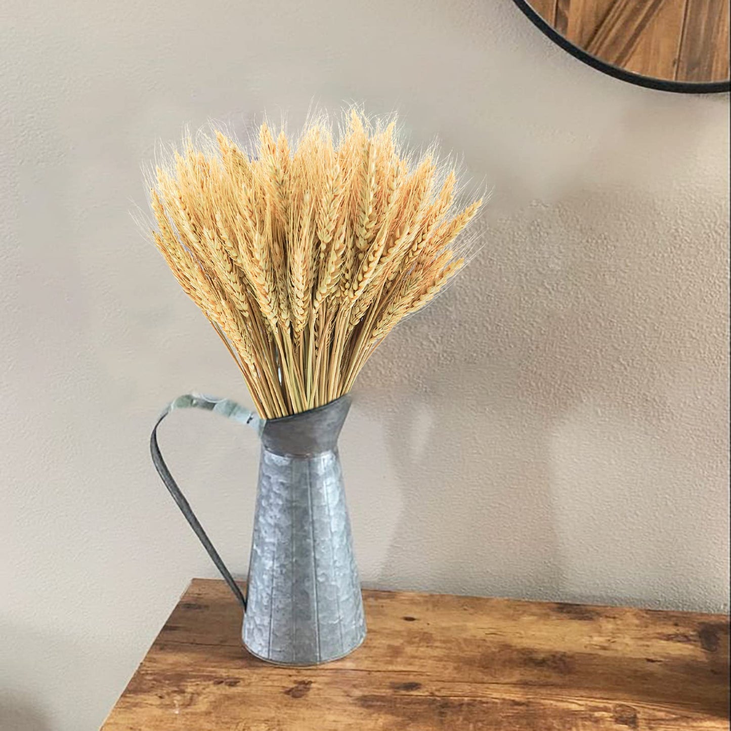 Uieke 17.7 Inches Dried Wheat Stalks, 200 Stems Dried Flowers 100% Natural Wheat for Home Kitchen Wedding Party Table Centerpiece Harvest Wreath Boho Farmhouse DIY Decoration