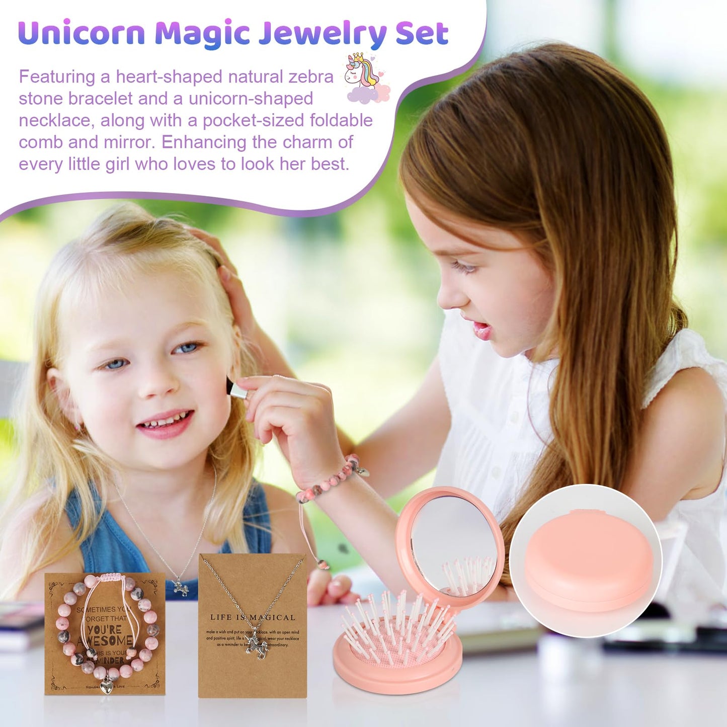 Jenria Unicorn Gift for Girls, Kindergarten Graduation Gifts, Birthday Gifts for Girls Age 3 4 5 6 7 8 9 10 Years Old Girl, Gift Ideas, Girls Toys Age 6-8, Unicorn Toys for Daughter, Niece