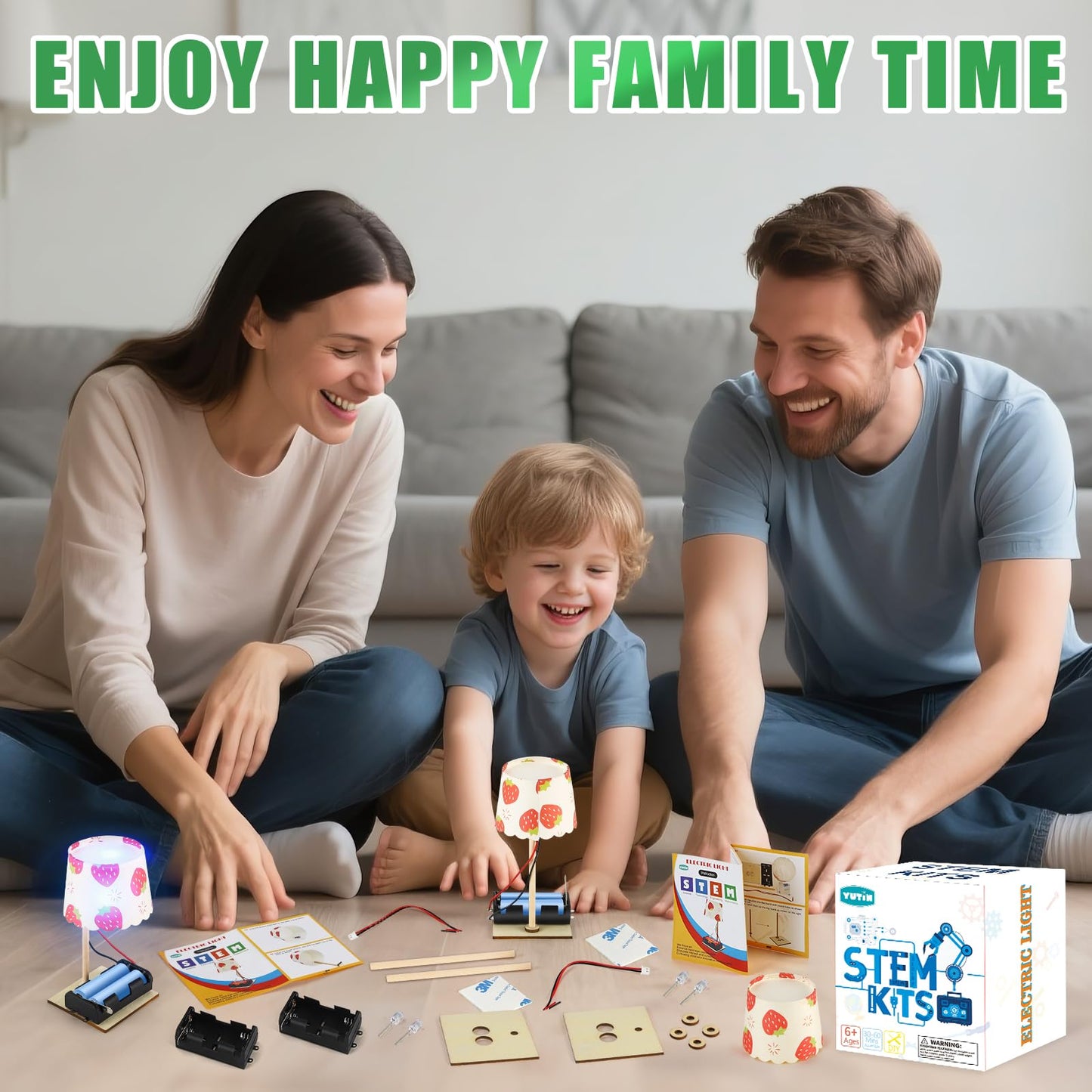 STEM Kits for Kids Age 6-8 8-10, 6 Bulk DIY Electric Circuit Lamp Kits for Kids Crafts 8-12, Science Experiments for Classroom STEM Projects Activities, Building Toys for Boys Girls Gifts 6 7 9 10 13