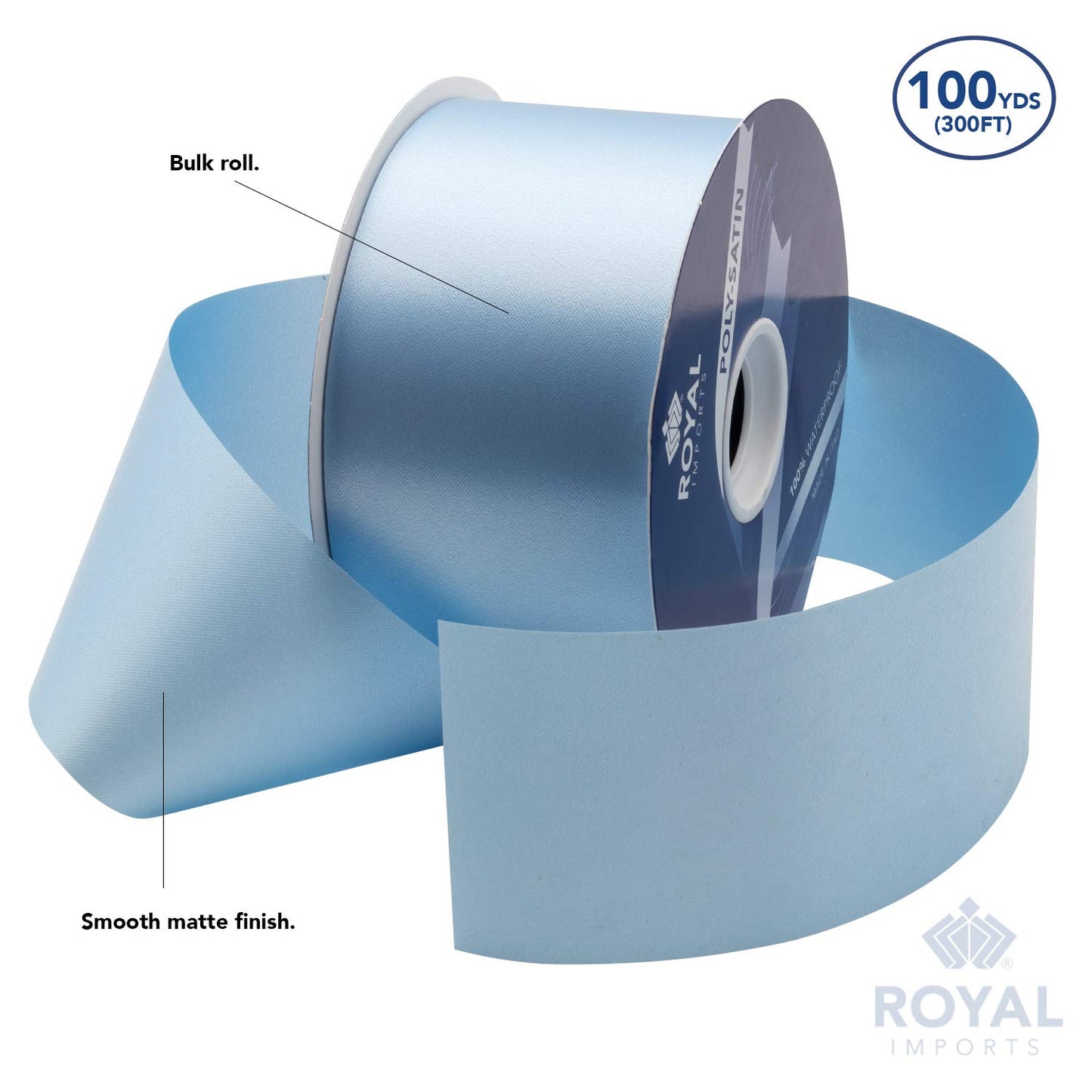 Royal Imports Red Satin Ribbon 2.75 Inch (#40), 100 Yards – Poly Satin Ribbon for Flower Bouquets, Crafts & Gift Wrapping – Made in Italy