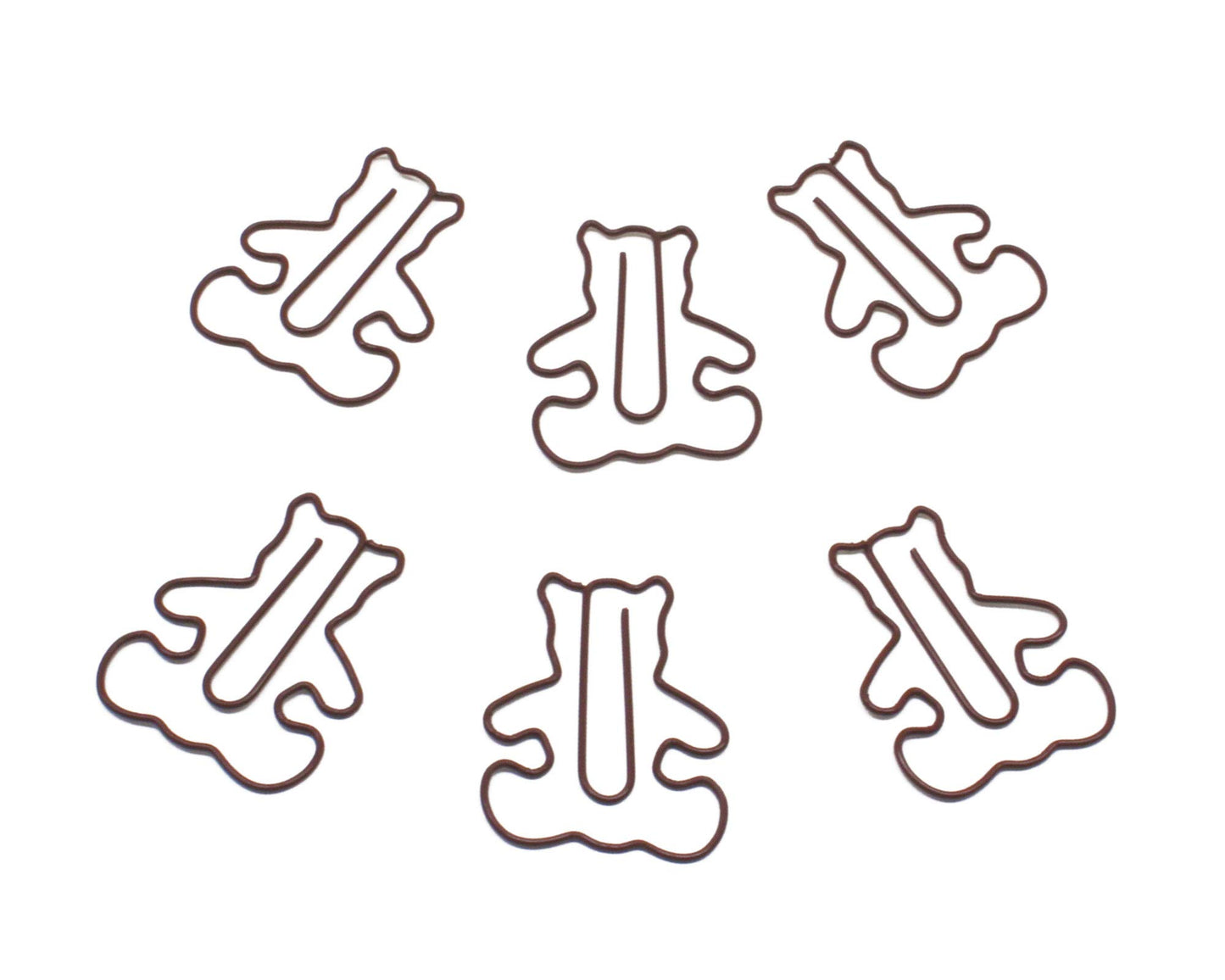 Bear Shaped Paper Clips (100 Count) in Tin – Brown Decorative Clips for Office, Desk Accessories & Gifts – Butler in the Home