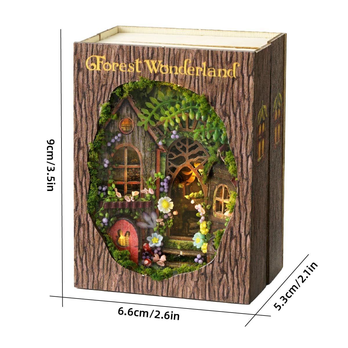 ESTUSR DIY Miniature Dollhouse Kits - Wooden Mini Model House with LED Lights, Tiny Furniture & Accessories – Craft Building Kits for Teens & Adults (Forest Wonderland) – Birthday Valentine's Gift