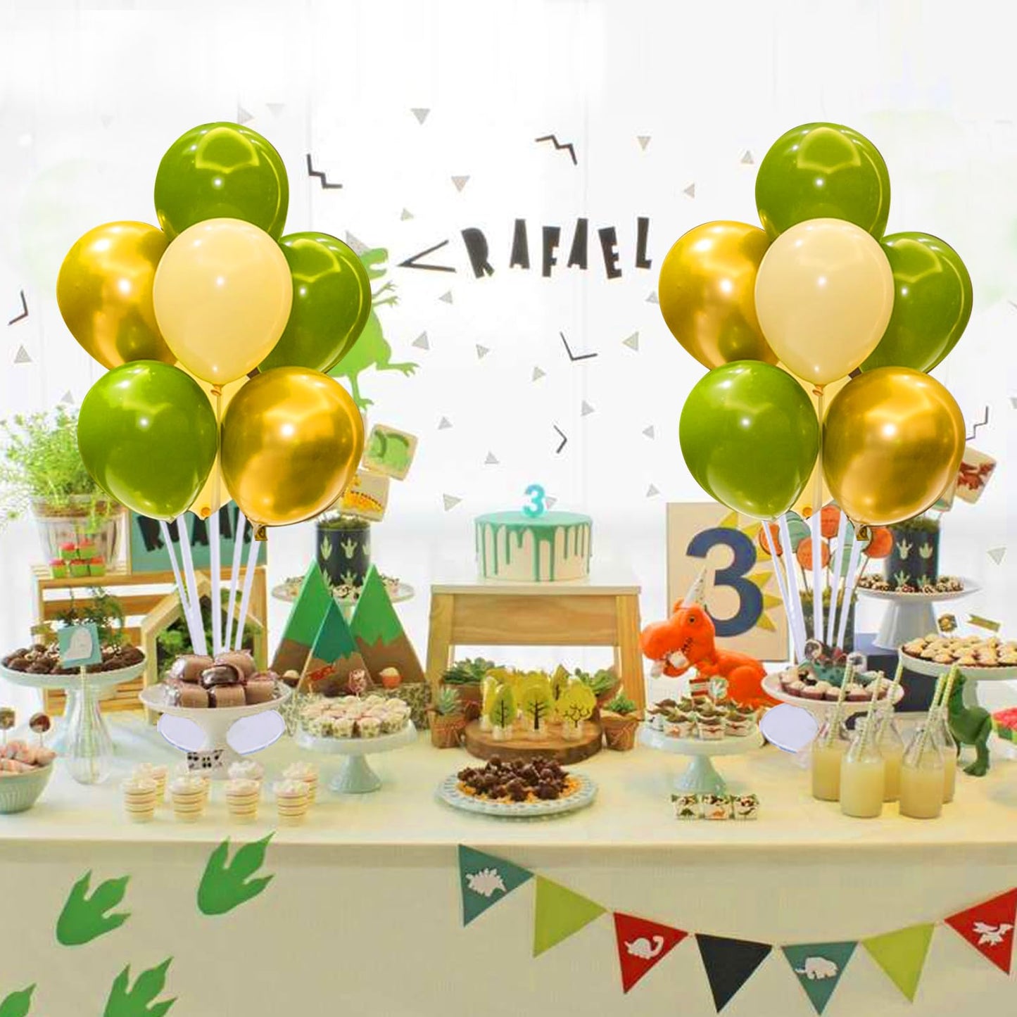 LOBUBT 10 Sets Balloon Stand Kits, Balloon Sticks Holder with Base for Table Centerpiece Graduation Birthday Baby Shower Party Decorations