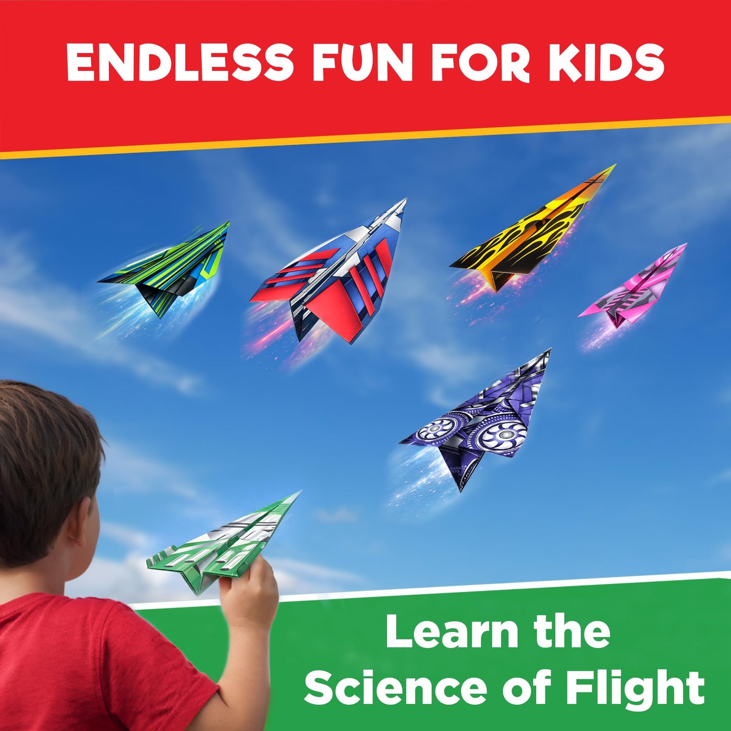 Doctor Jupiter My First Paper Airplane Book Kit for Kids Ages 4+ | Travel Toy Activities for 6-7-8-9-10 Year Old Boys & Girls | Make & Fly 50+ Paper Airplanes with 500+ Stickers