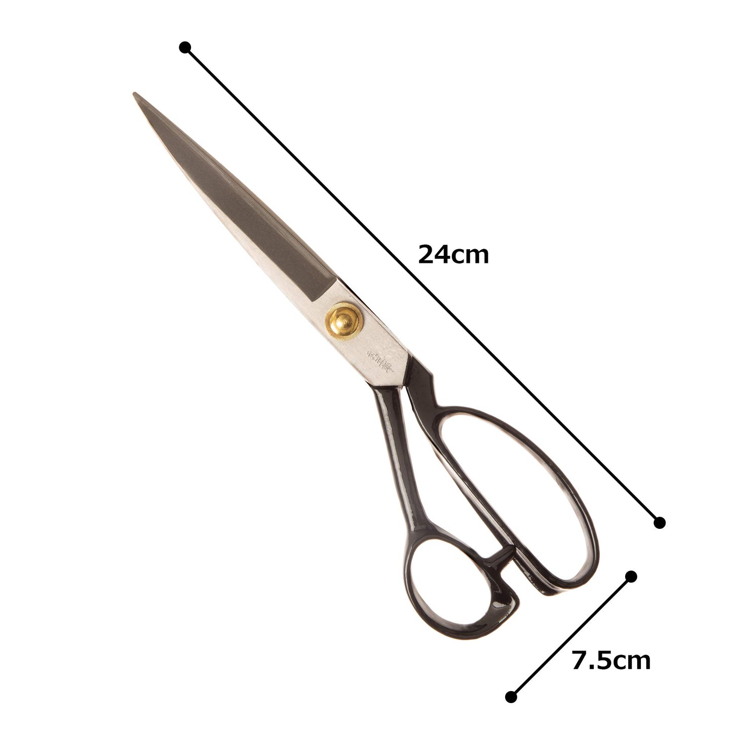 KAKURI Japanese Fabric Scissors for Sewing Lrage 9.5", Made in JAPAN, Professional Sewing Shears, Razor Sharp Japanese Steel Balde, Black