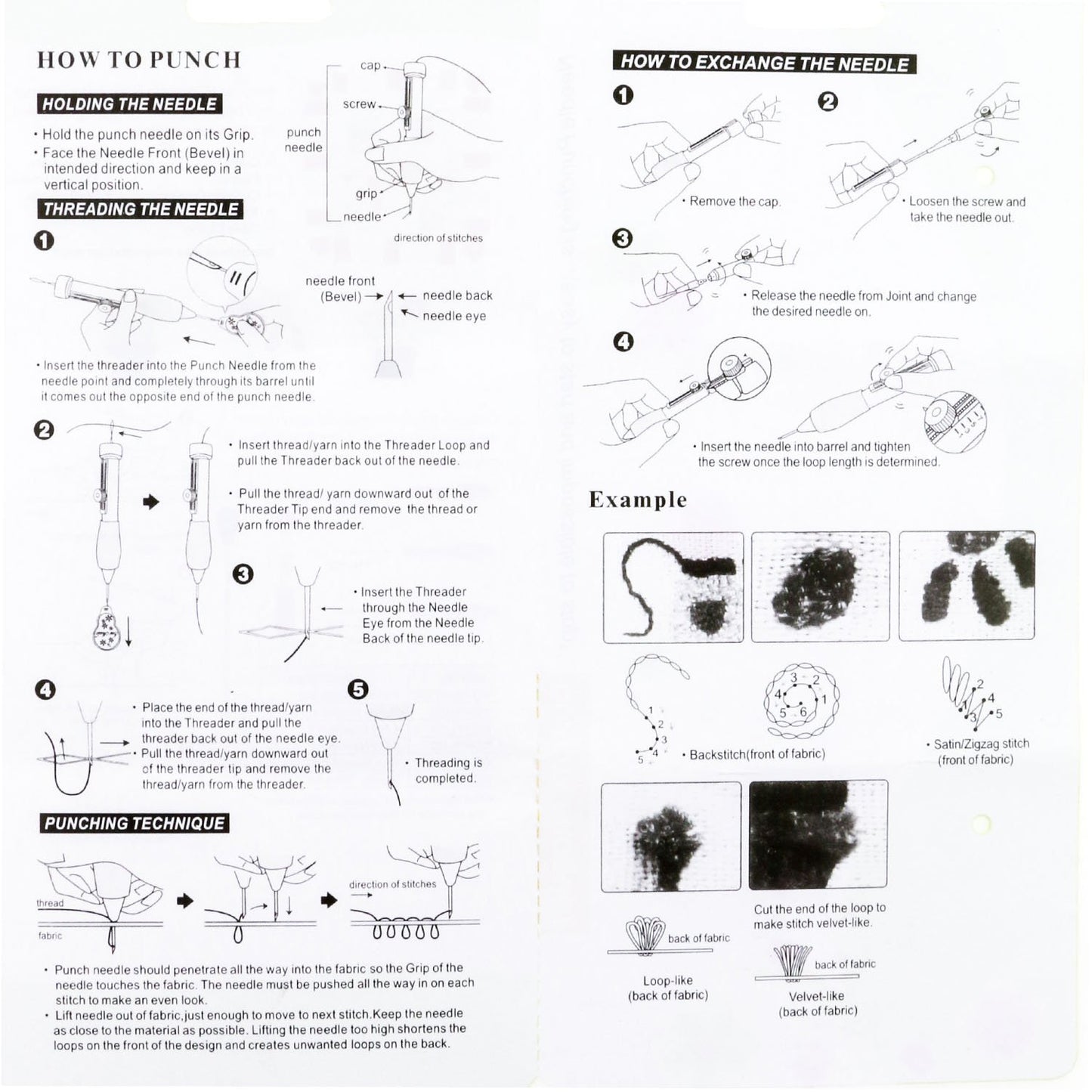 Islmlisa Magic Embroidery Pen Set - Punch Needles for Embroidery Threaders DIY Sewing
