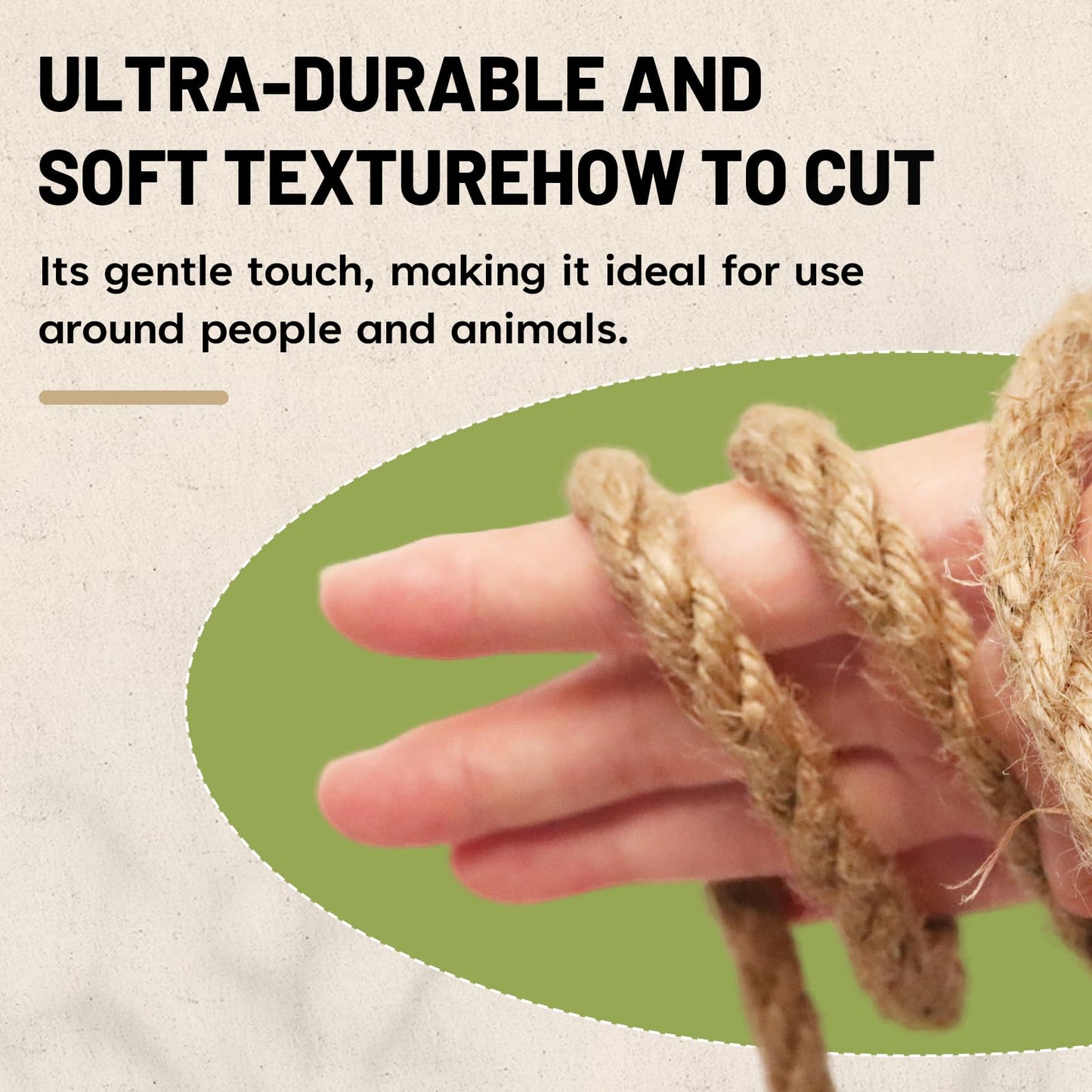 SDHUATUO Jute Twine Rope 6mm x 164ft, Natural Hemp String for Gardening, Crafting, Cat Scratching Post, DIY Crafts, Bundling, Home Decor, Gift Wrapping
