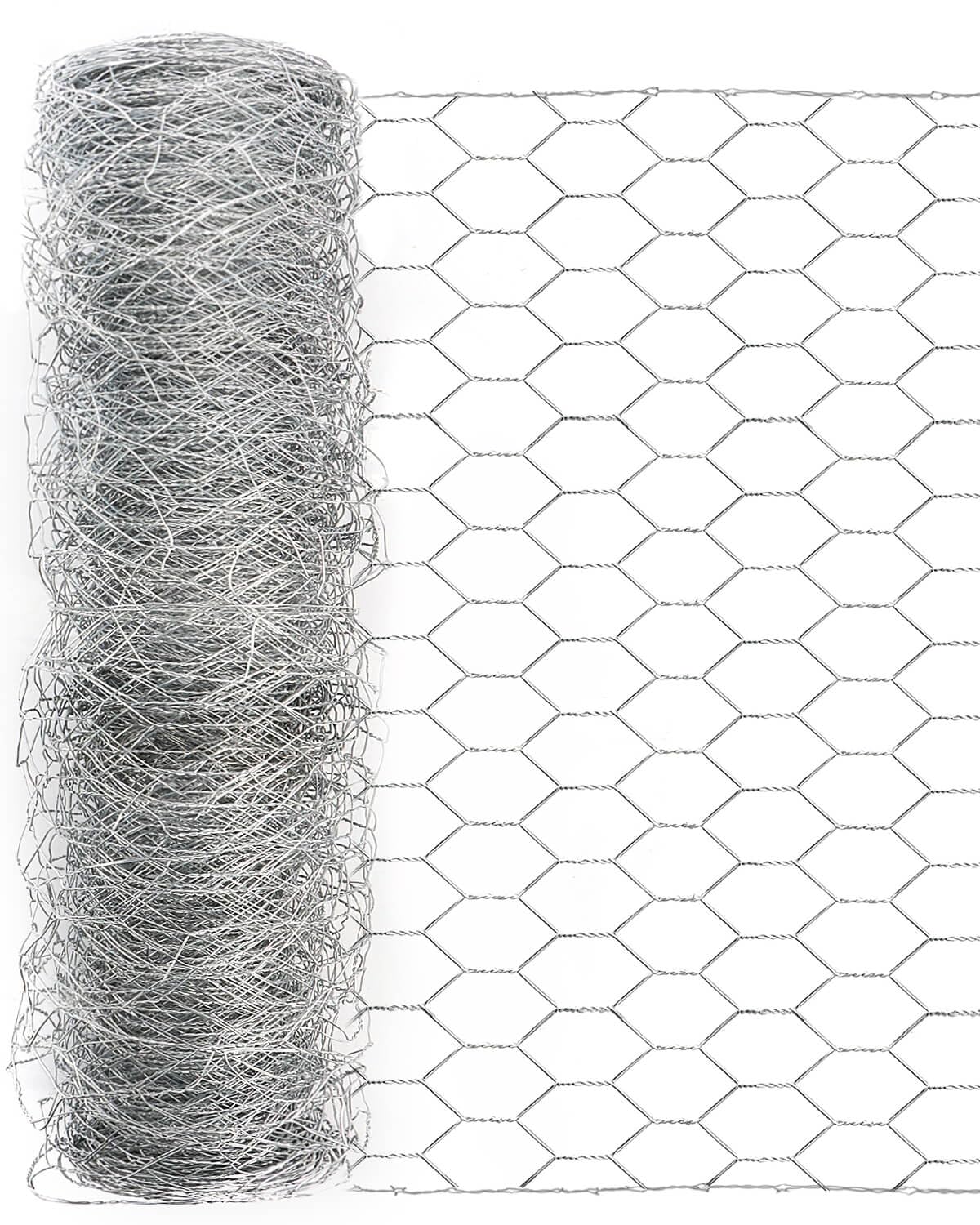 Garden Poultry Chicken Wire Netting - 72 '' × 150 ' Garden Fence Animal Barrier, Chicken Wire for Crafts, 1 inch Mesh Poultry Netting Fence, Pet/Rabbit/Chicken Wire Fencing