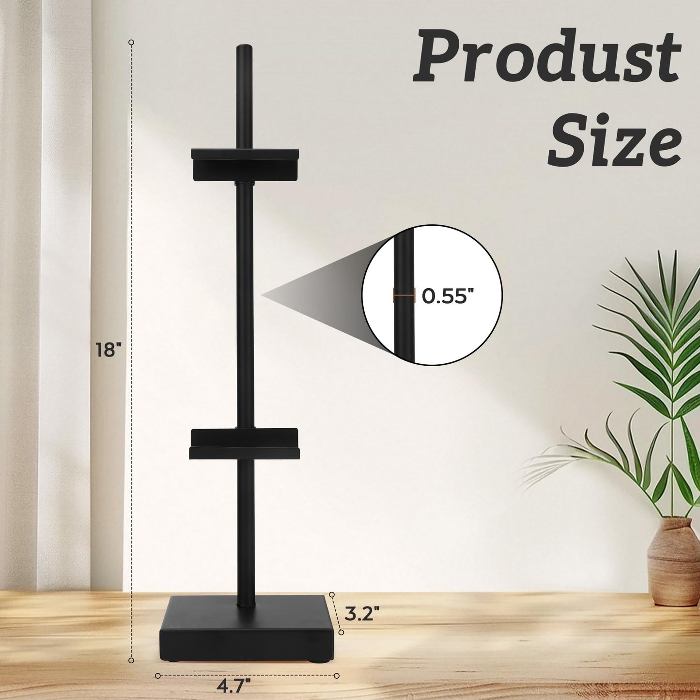 Donghome 18” Black Steel Adjustable Tabletop Easel Stand,Picture Frame Holder Stand for Display,Art Easel Photo Stands for Sign,Plates,Painting,Artwork,Poster,Books
