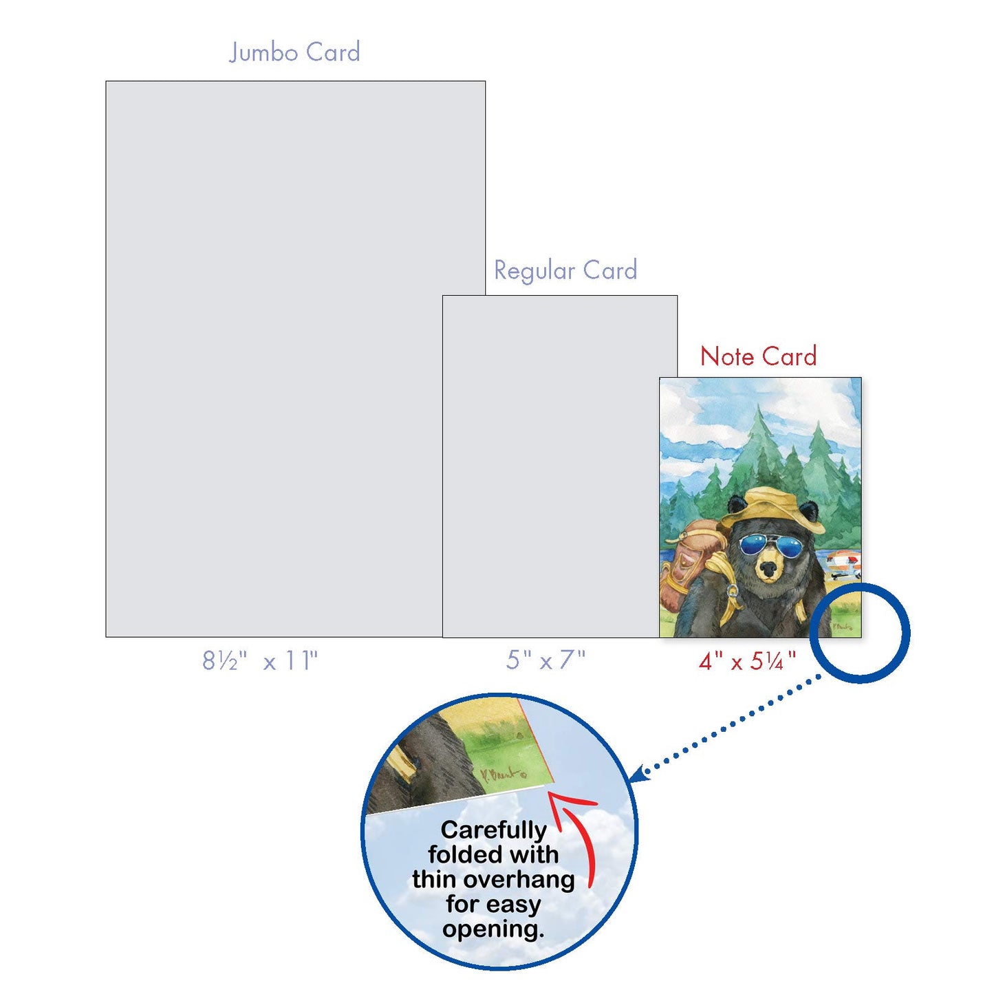 The Best Card Company - 20 Assorted Bulk Wildlife Whimsical Greeting Cards Boxed Set (4 x 5.12 Inch) Wildlife Variety Notecards for Kid (10 Designs, 2 Each) - Animal's Day Off AM6670OCB-B2x10