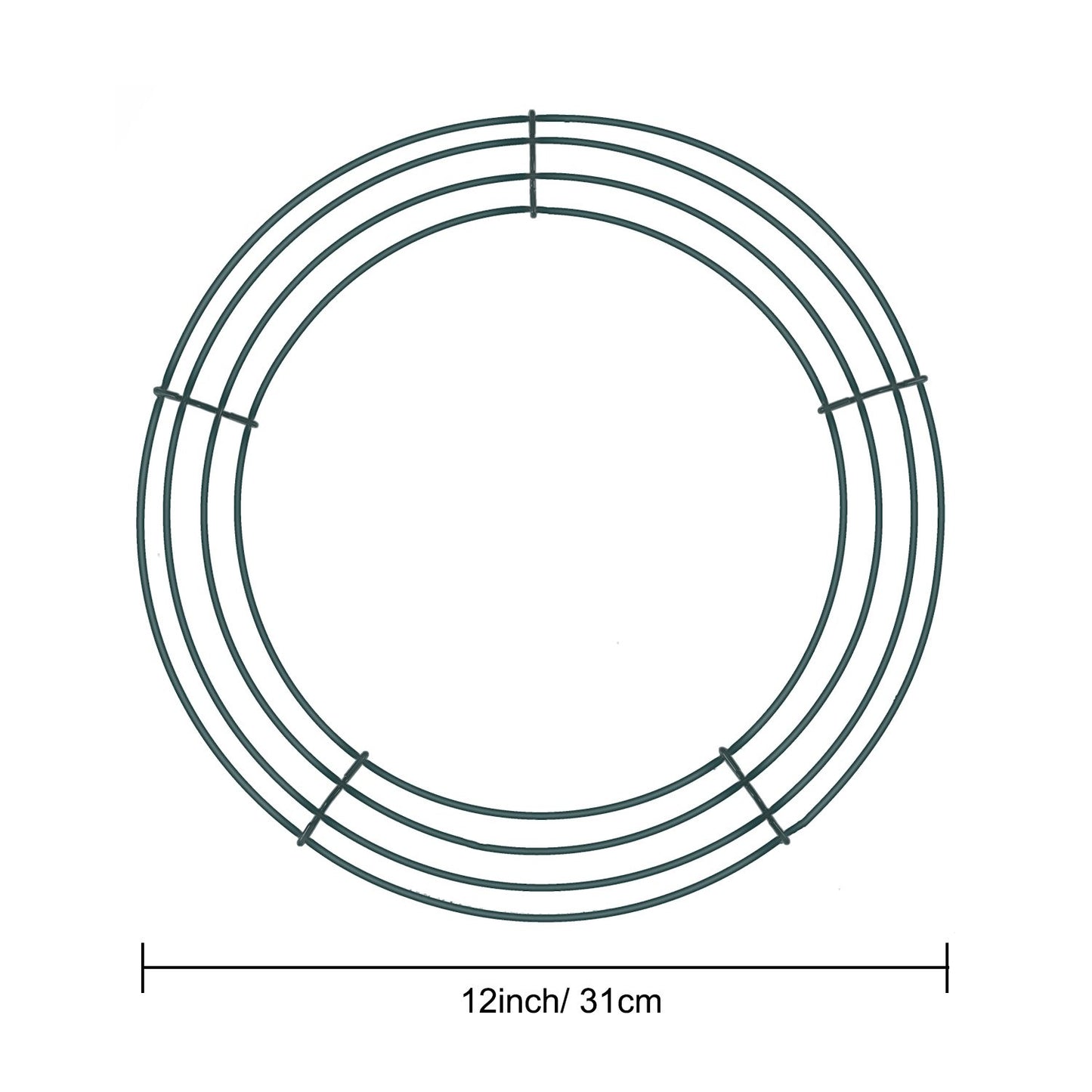 Sumind 3 Pack 12 Inch Green Wire Wreath Frame Metal Wreath Form Round Wire Frame for Christmas Weddings Decor DIY Crafts Floral Projects Home Front Door Garden Outdoor Arrangements Holiday