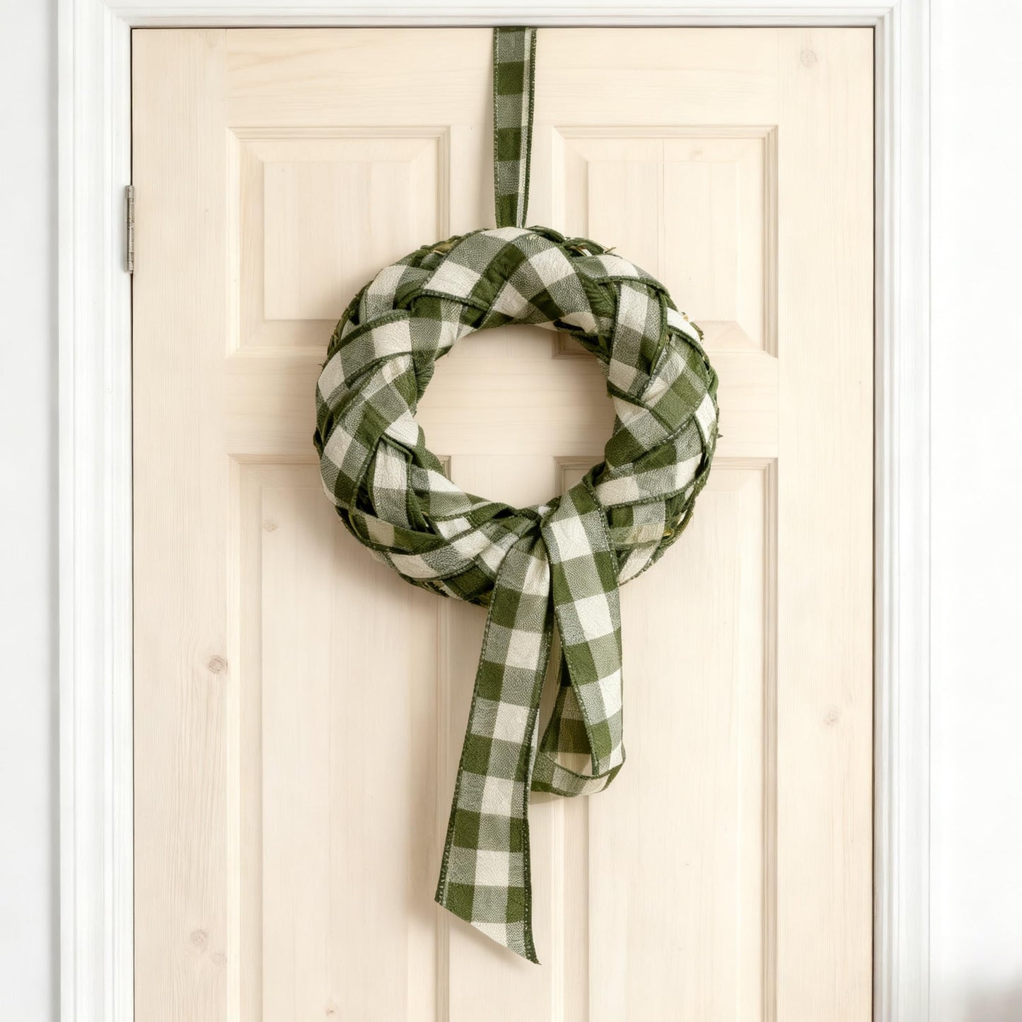 Meseey Sage Green Buffalo Plaid Burlap Wired Ribbon - 2.5 Inch Checkered Jute Ribbon for Rustic Wedding Decor, Christmas Wreaths, DIY Crafts, Farmhouse Gift Wrapping & Holiday Party Supplies