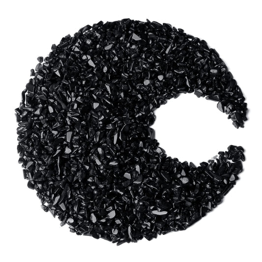 ZHIYUXI 1 lb Obsidian Crystal Chips Bulk Fish Tank Decorations Aquarium Rocks Gravel Vase Filler Stones Crystals for Candle Making Witch Kit Gravel for Plants Quartz Sand Gemstone Terrarium Supplies