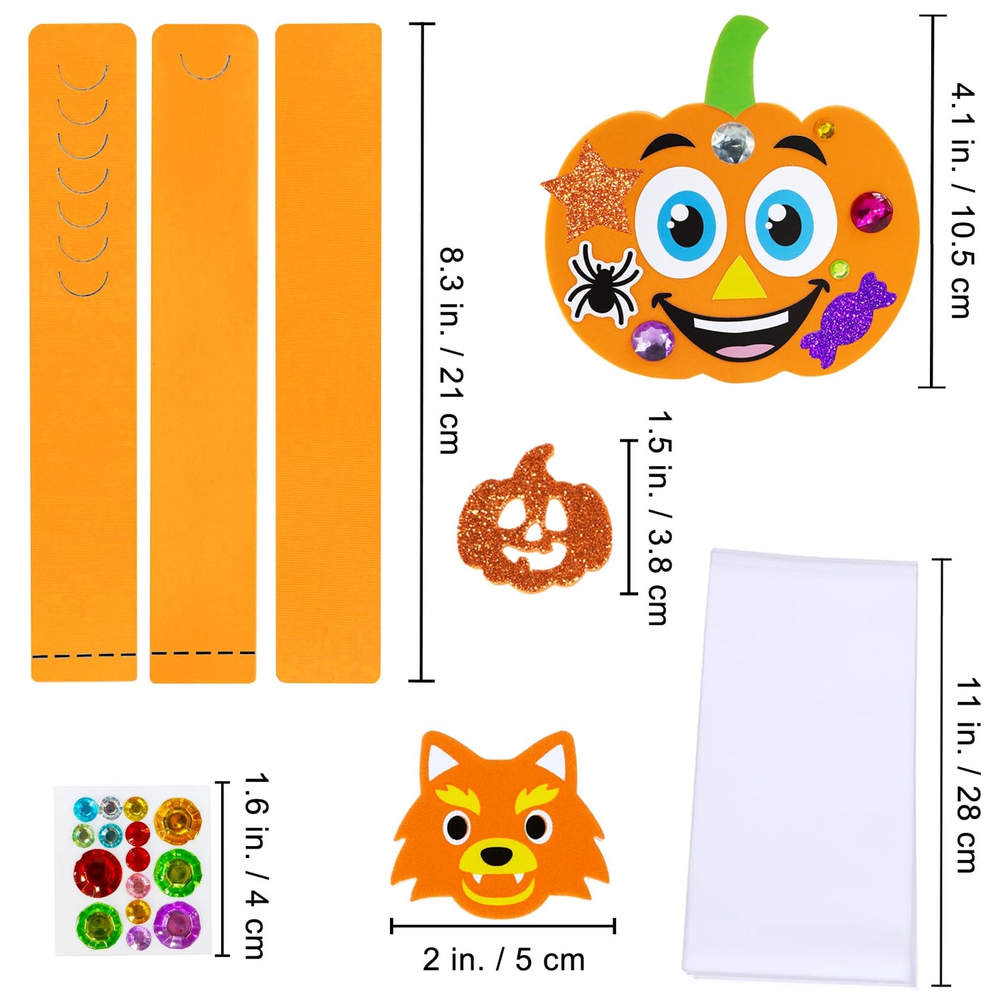 Winlyn 24 Sets Halloween Headbands Craft Kits DIY Crown Art Sets Spider Bat Jack-o'-Lantern Witch Hat with Halloween Foam Stickers Crafts for Kids Classroom Activities Party Favors Trick-or-Treat