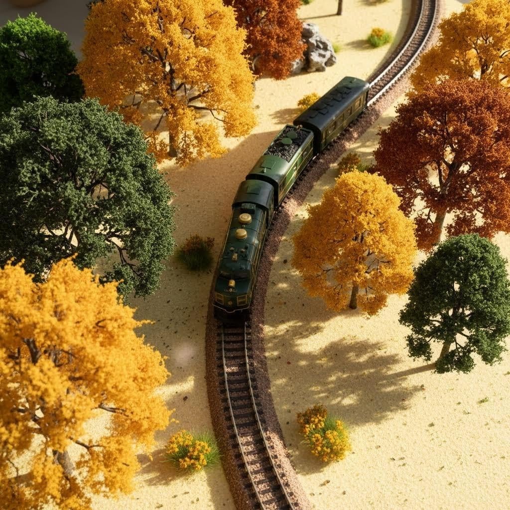 ZZZ SAN ZHI Multicolor Leaf Model - 300ml Miniature Scenery Material for Train Railway, Diorama, Car Scene & Scale Landscape Layouts (Golden Yellow)