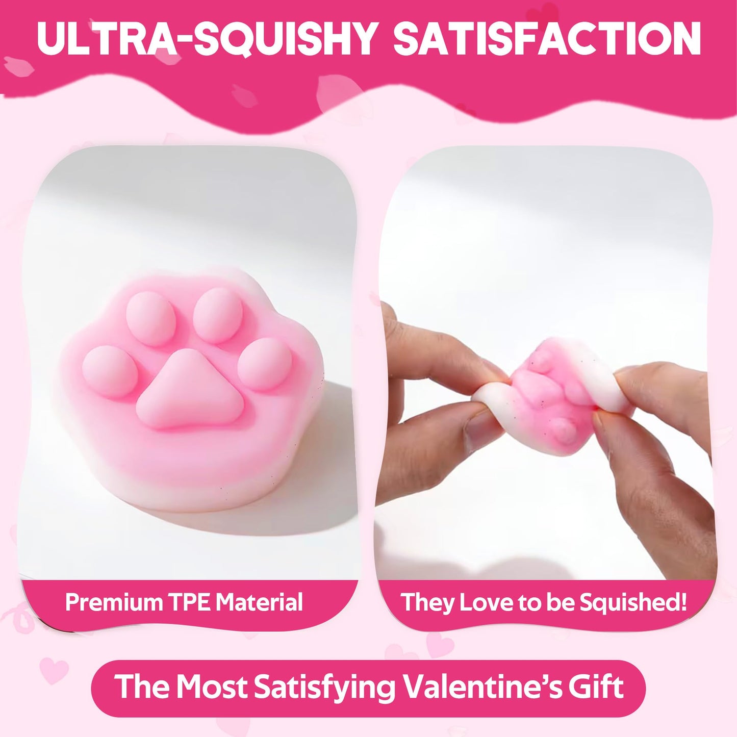 28 Pack Valentine’s Day Cards with Mochi Squishy Toys for Kids, Cute Kawaii Squishies School Classroom Valentine Exchange Set, Valentines Party Favors and Greeting Cards