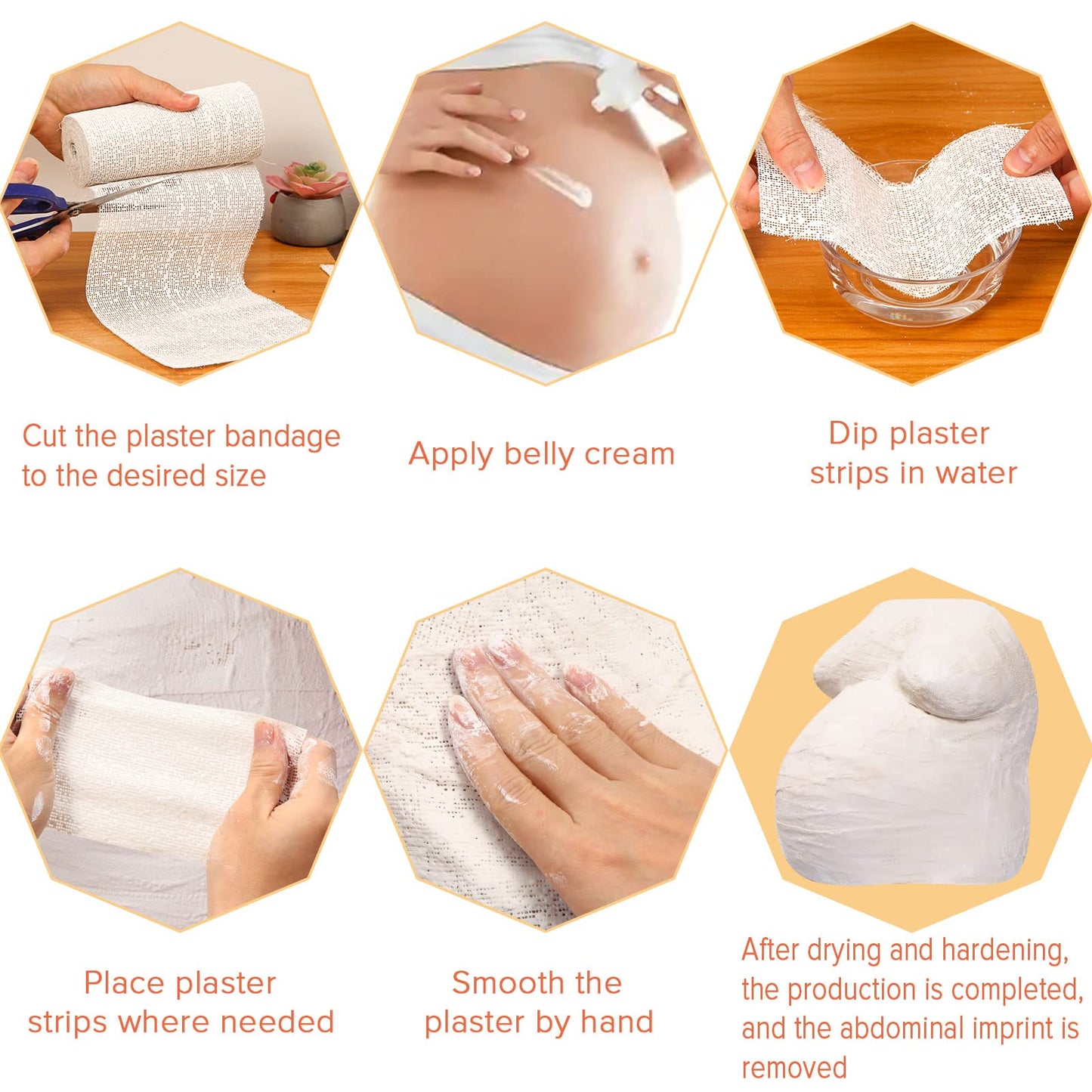 45ft - 211ft Plaster Cloth Rolls White Gauze Strips Wrap Bandages for Craft Belly Cast Mask Making Body Molds Scenery Art(8inch x 45 Feet, White)