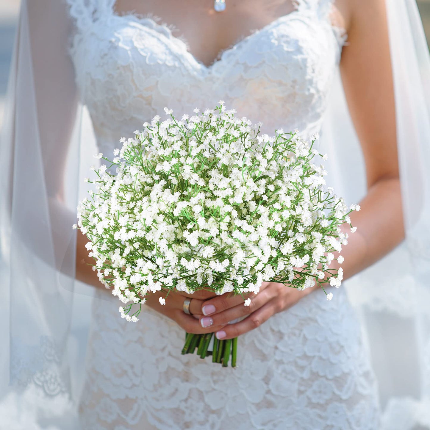 LYLYFAN Babys Breath Artificial Flowers,12 Pcs Gypsophila Faux Flowers for Wedding Party Home Garden Decoration