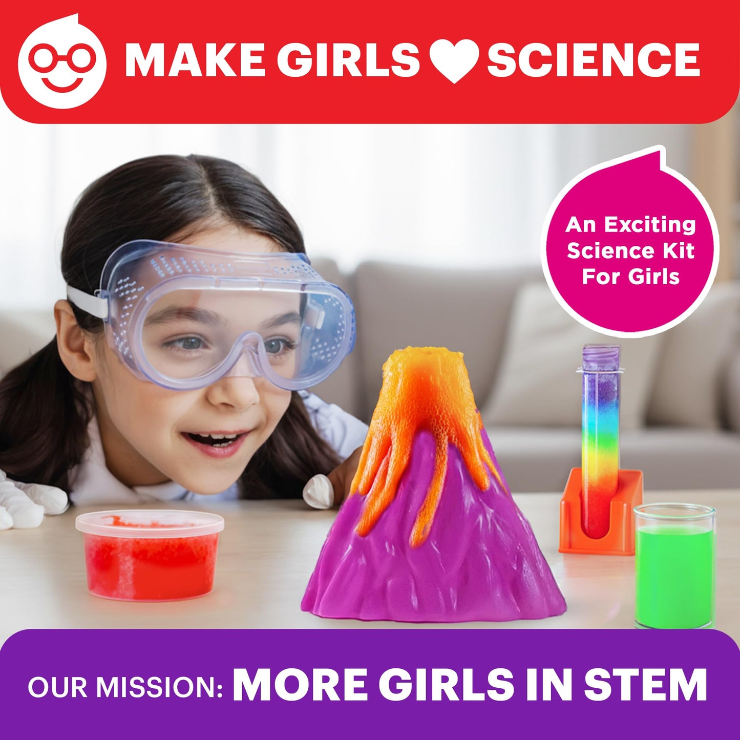 Doctor Jupiter Girls' Super Science Kit for Ages 8-12 | Birthday Gift Ideas for Girls 8,9,10+ Years Old | Chemistry Set with 100+ Experiments